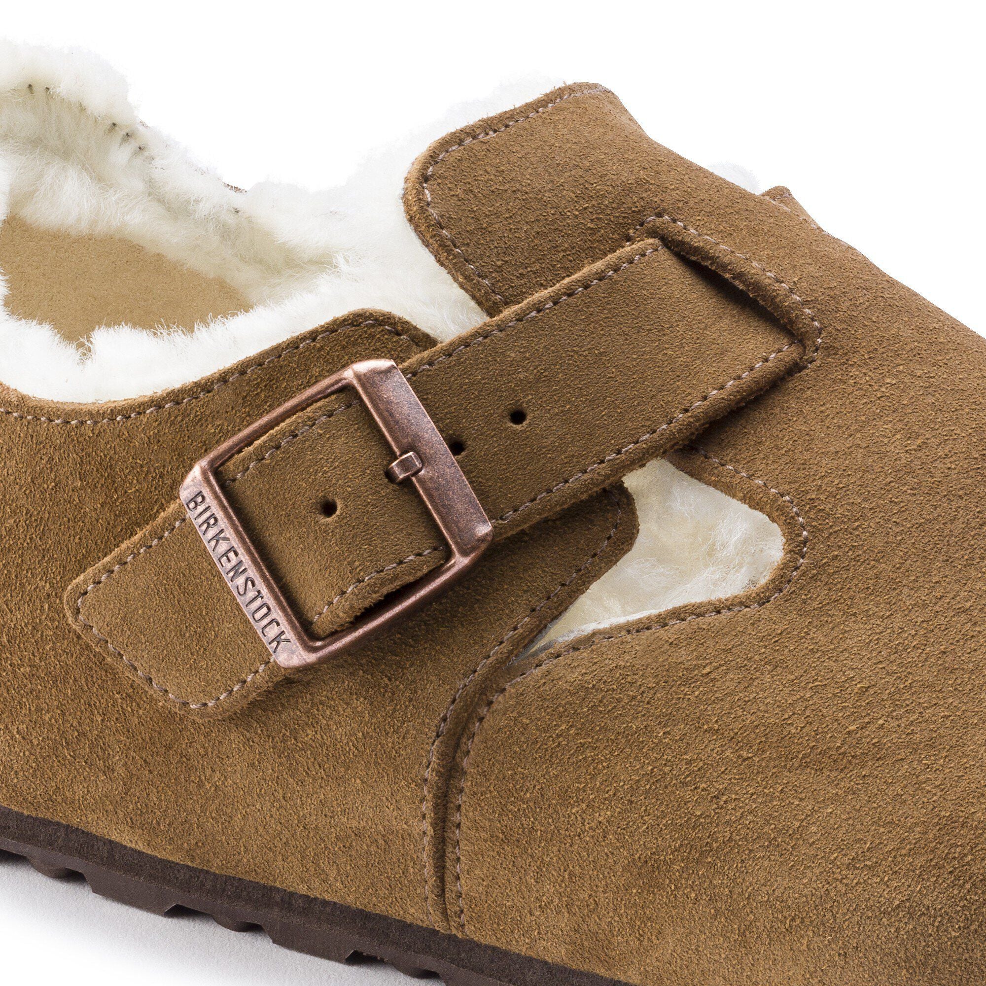 London Shearling Suede Leather