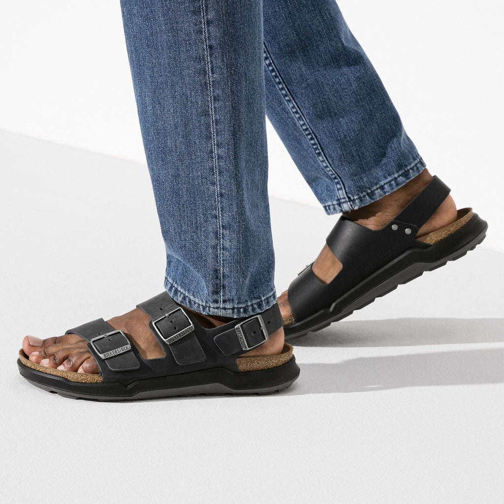 Milano Crosstown Men Oiled Leather Black