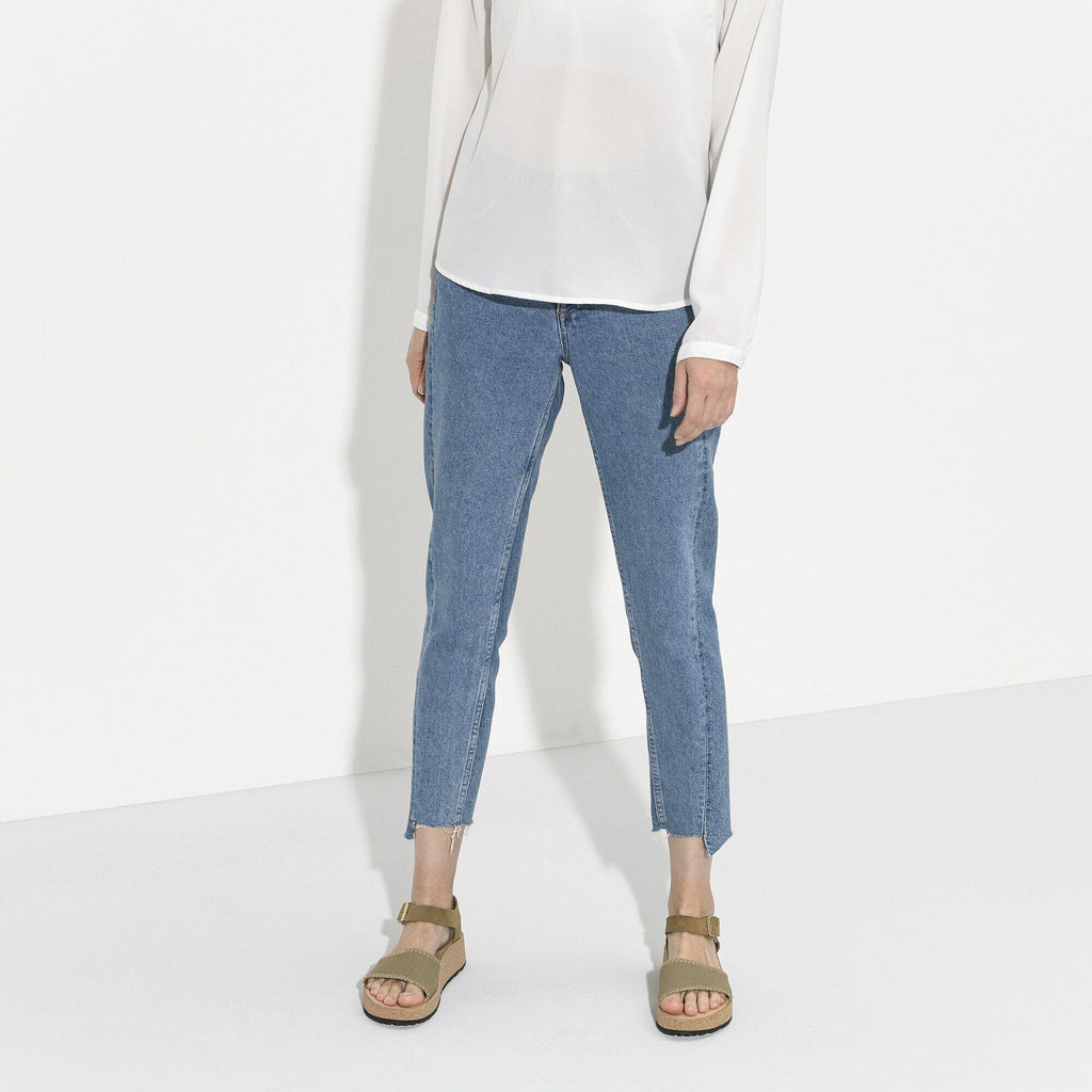 Glenda Suede Leather-Textile Faded Khaki