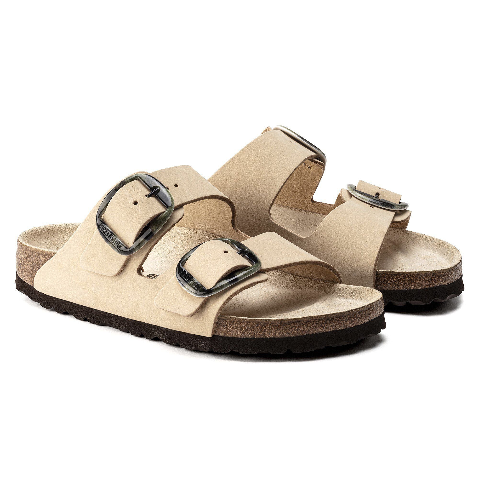 Arizona Big Buckle Nubuck Leather Almond