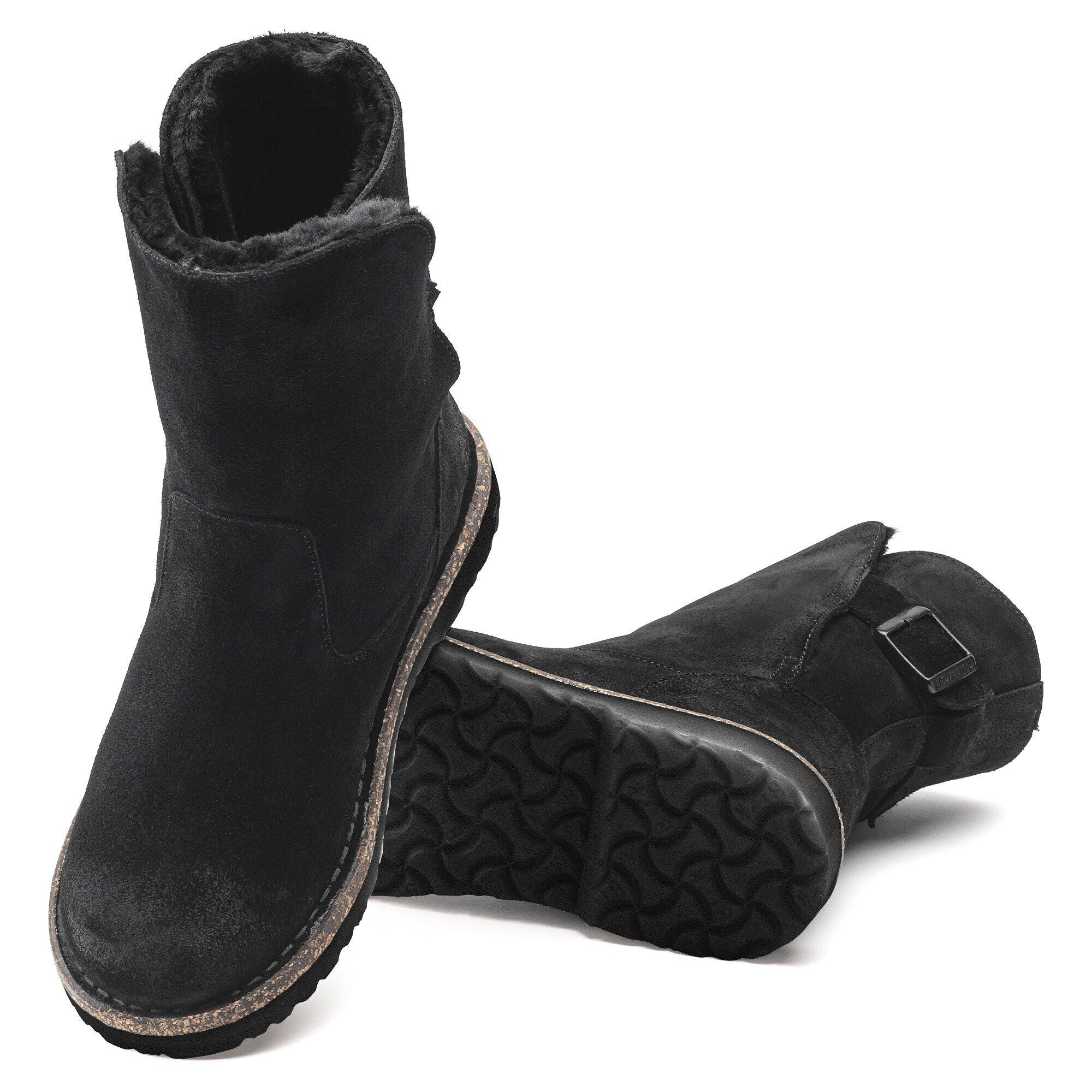 Uppsala Shearling Suede Leather Black