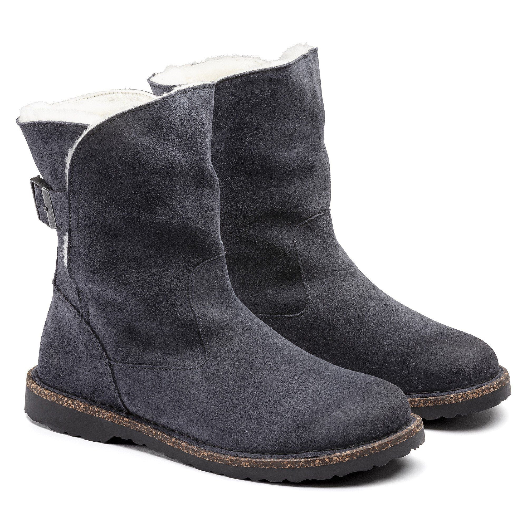 Uppsala Shearling Suede Leather Graphite
