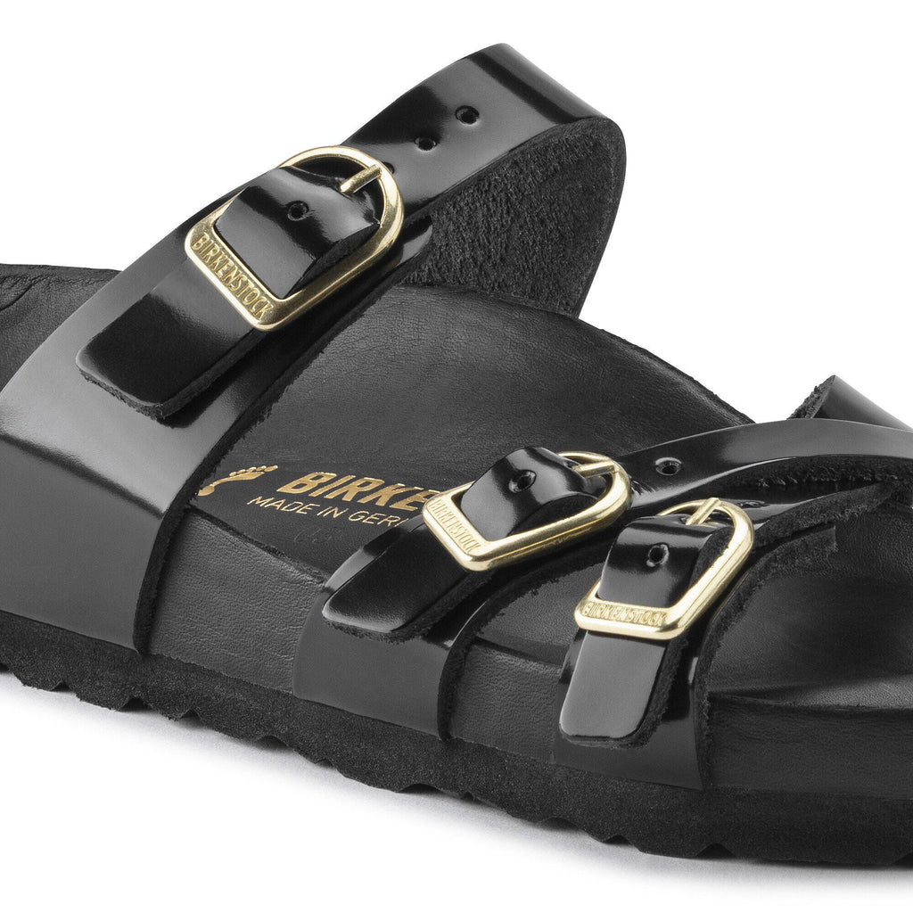Franca Natural Leather Patent High Shine Black