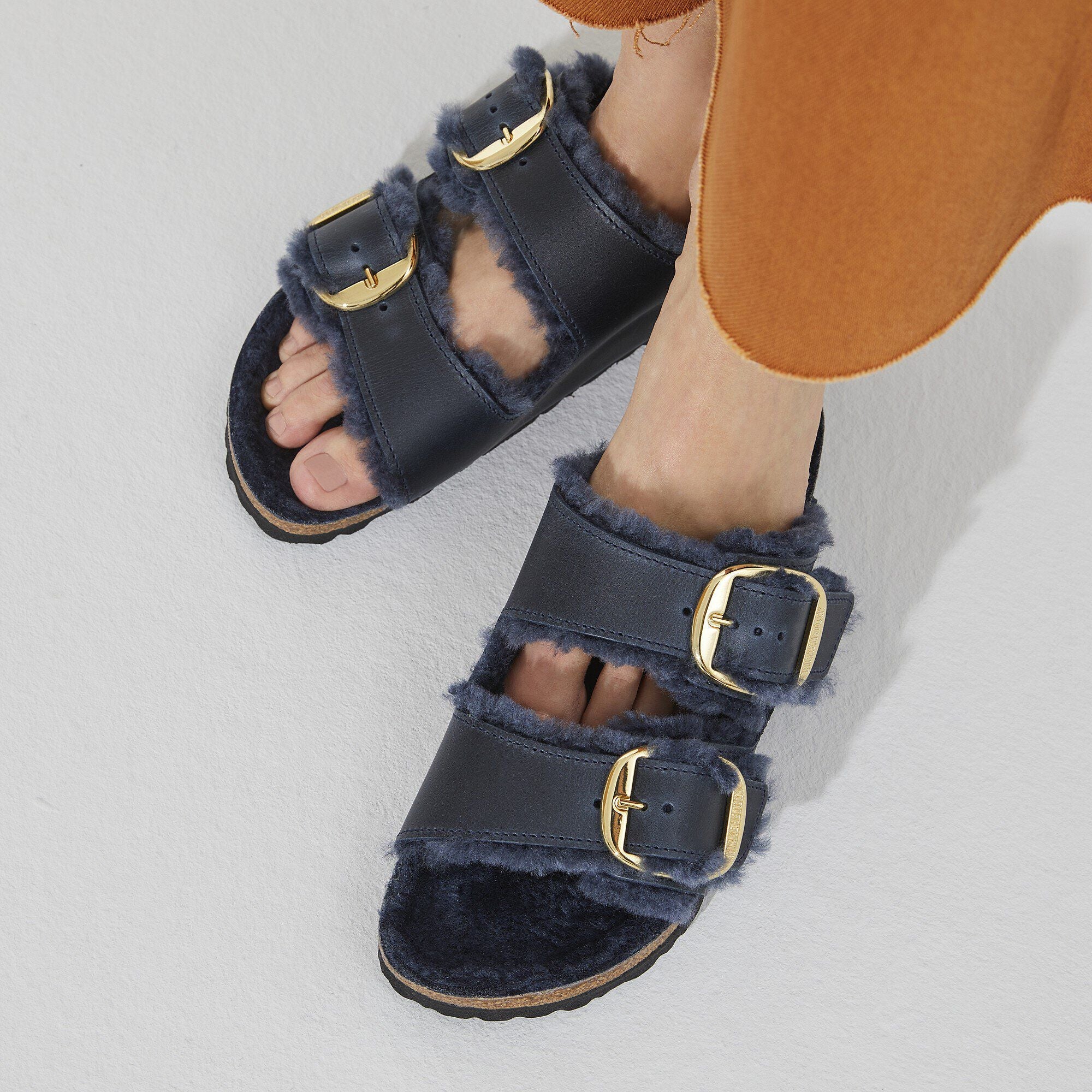 Arizona Big Buckle Shearling Natural Leather Oiled