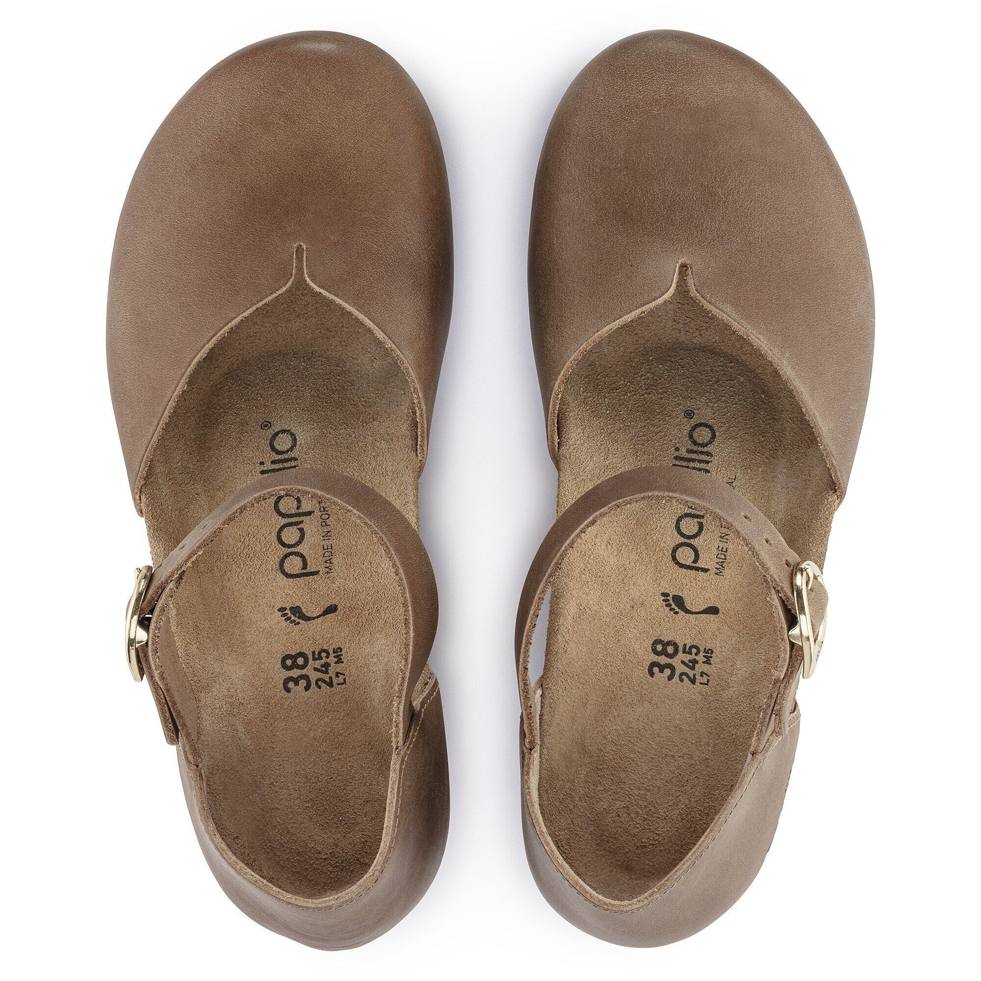 Mary Ring-Buckle Natural Leather