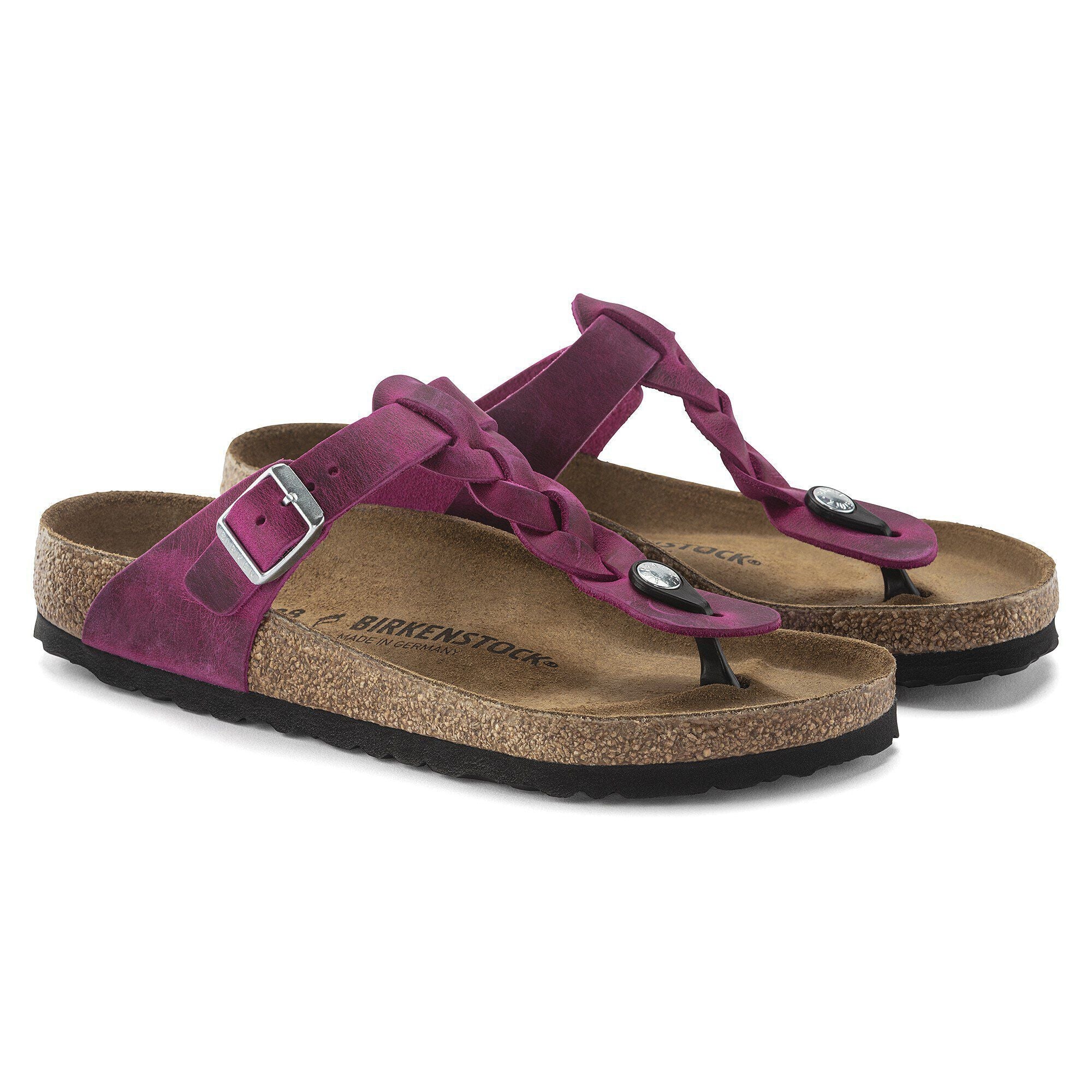 Gizeh Braided Oiled Leather Festival Fuchsia