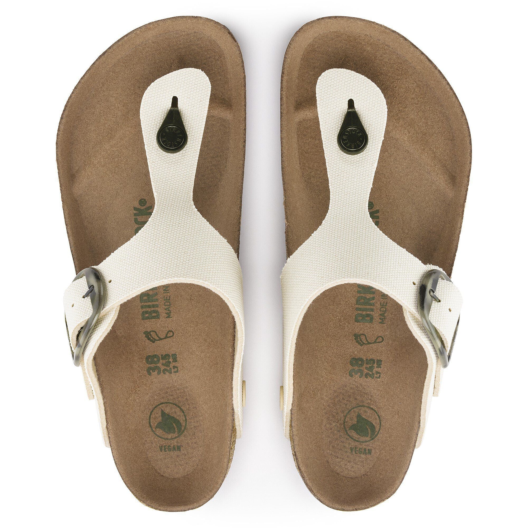 Gizeh Vegan Big Buckle Textile Eggshell