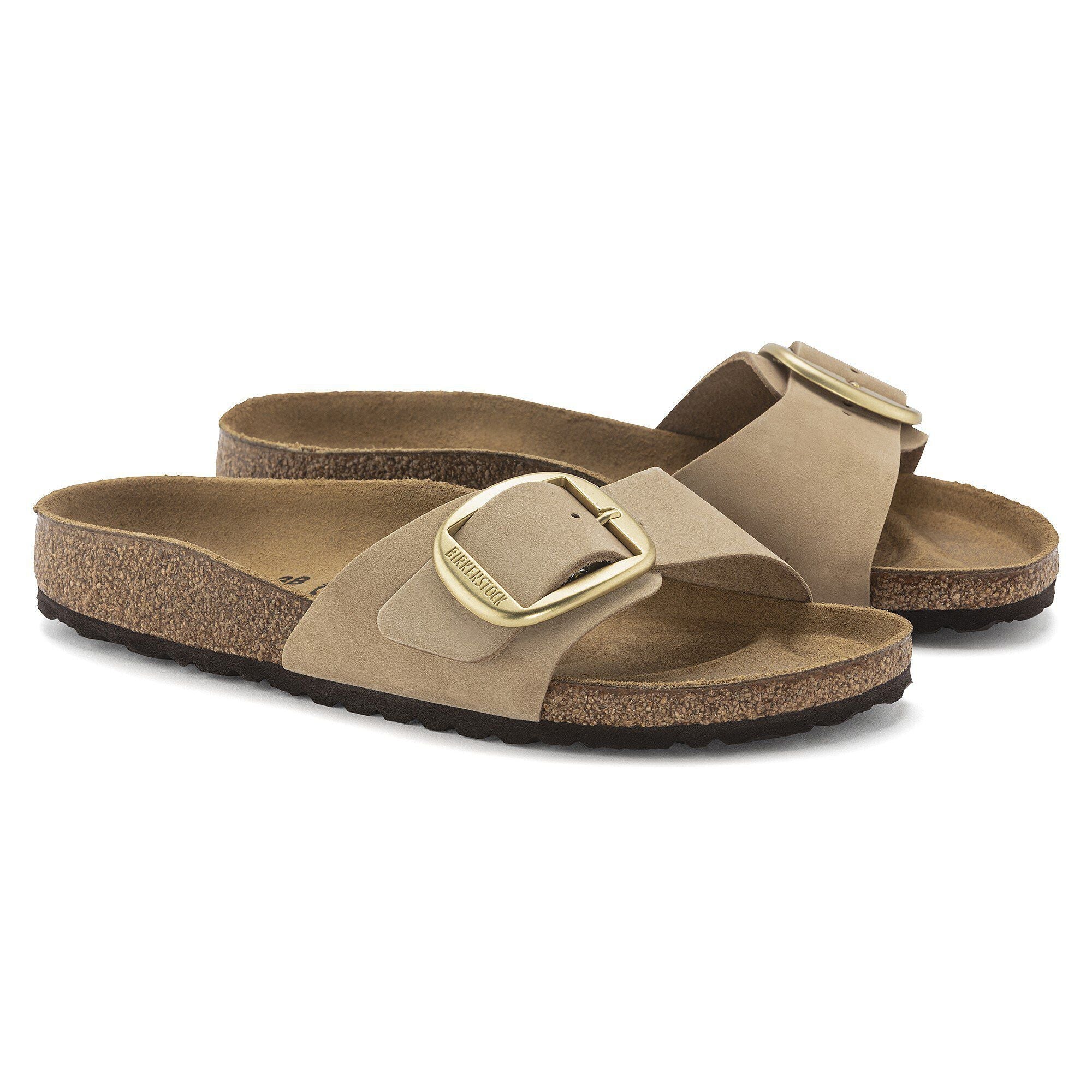 Madrid Big Buckle Natural Leather Nubuck