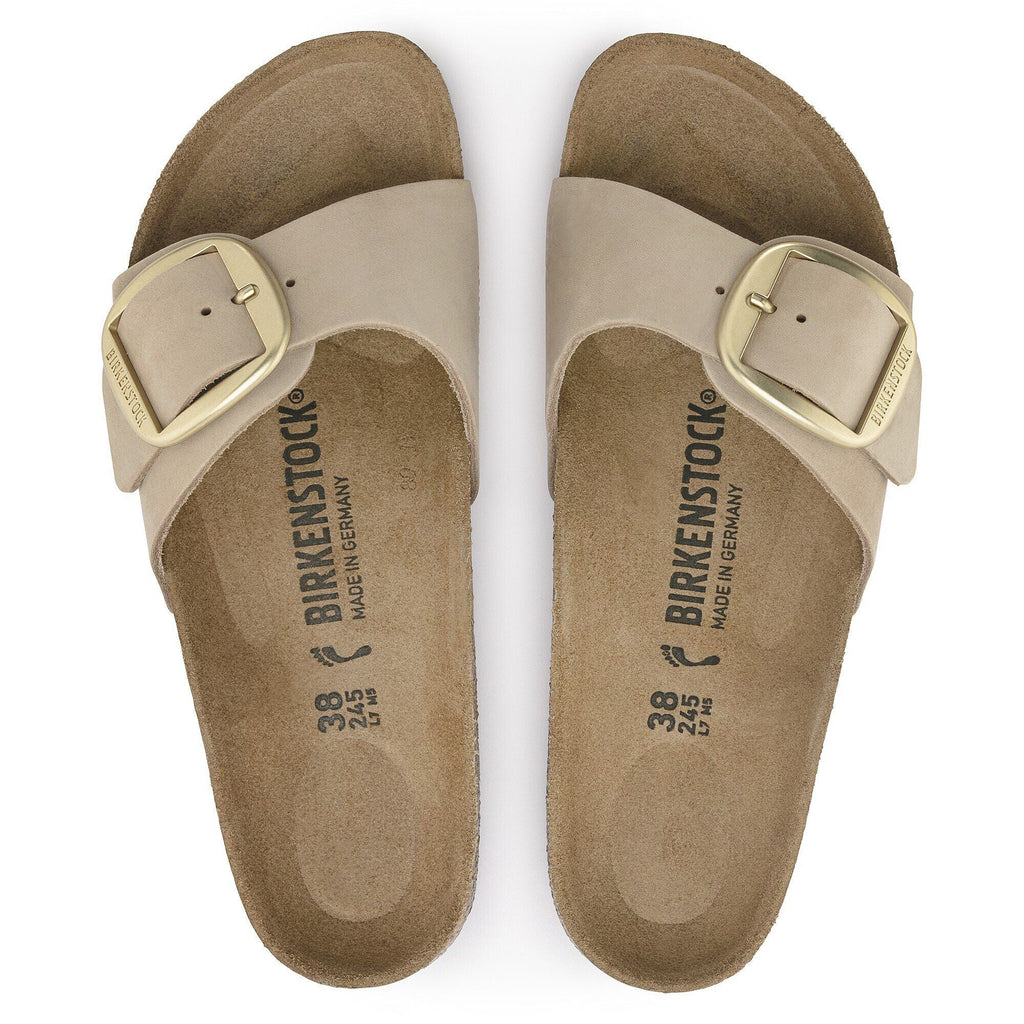Madrid Big Buckle Natural Leather Nubuck
