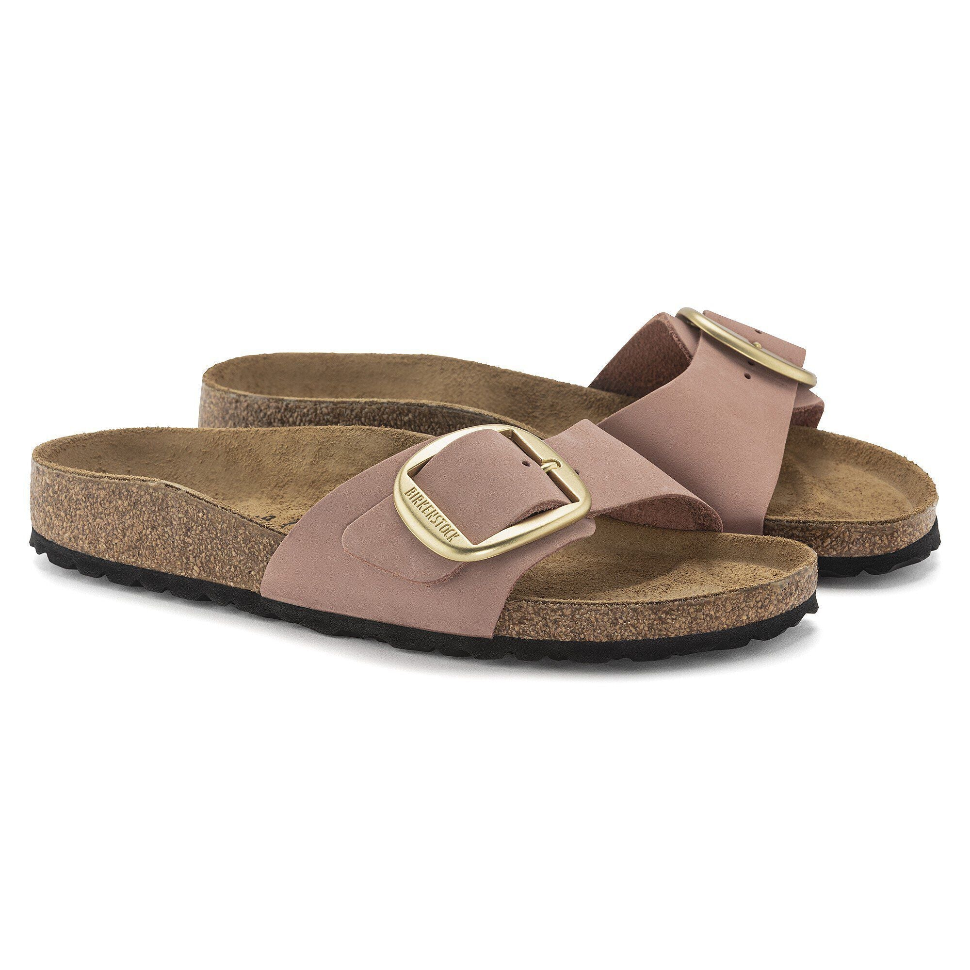 Madrid Big Buckle Nubuck Leather Old Rose