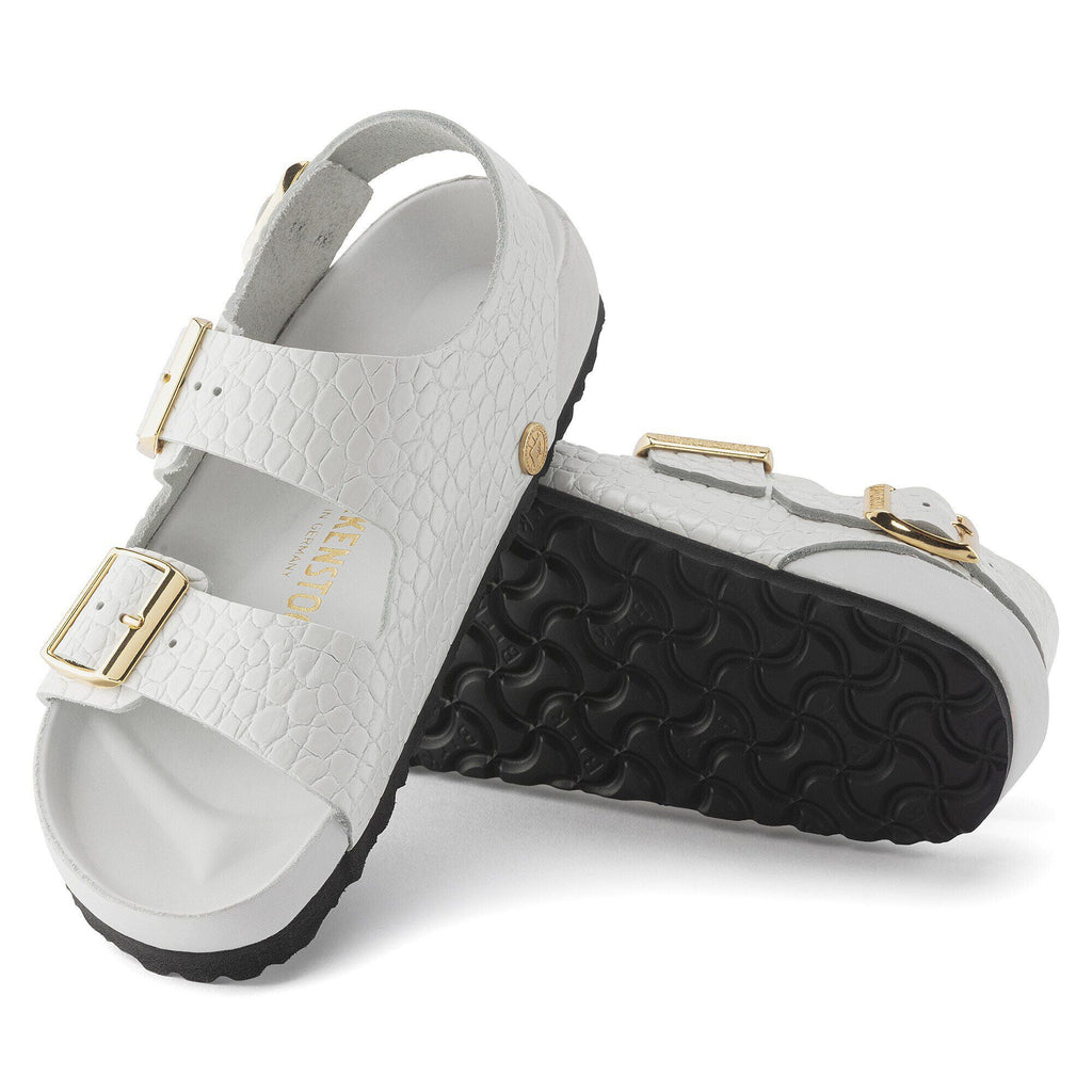 Milano Embossed Leather Emboss white