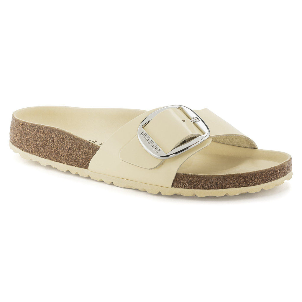 Madrid Big Buckle Natural Leather Patent High Shine Butter