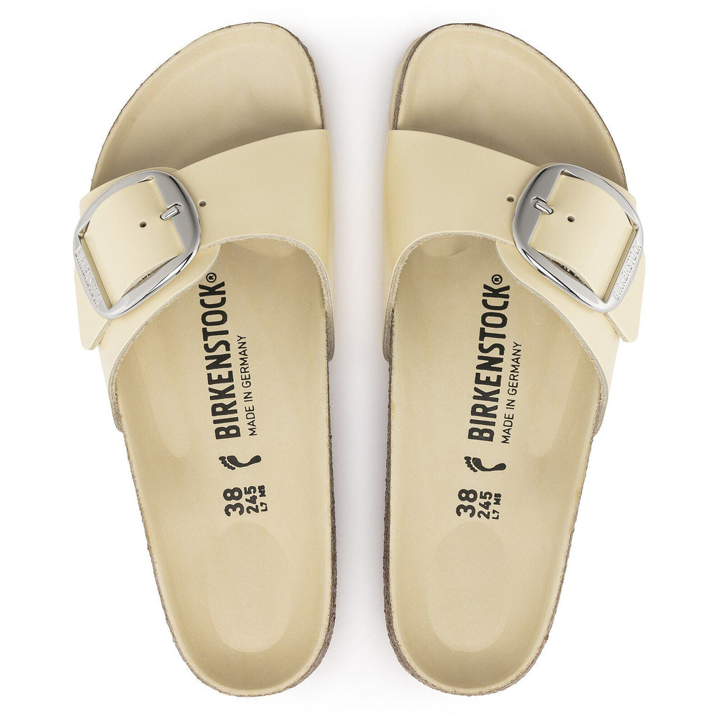 Madrid Big Buckle Natural Leather Patent High Shine Butter