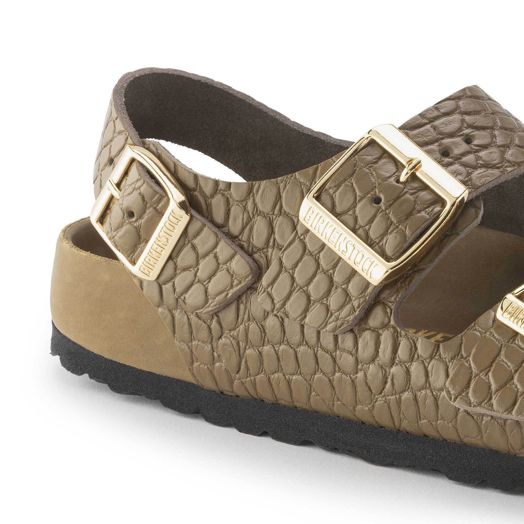 Milano Rivet Logo Natural Leather Embossed