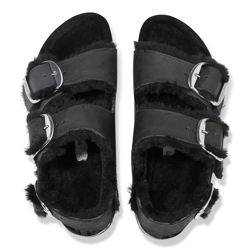 Milano Big Buckle Shearling Natural Leather Oiled
