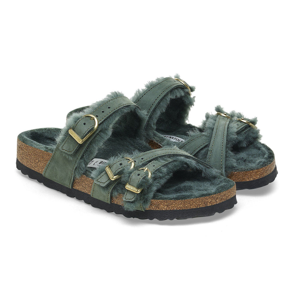 Franca Shearling Nubuck Leather Thyme