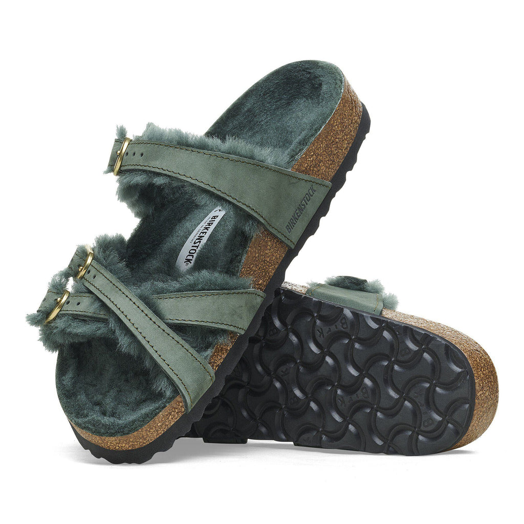 Franca Shearling Nubuck Leather Thyme