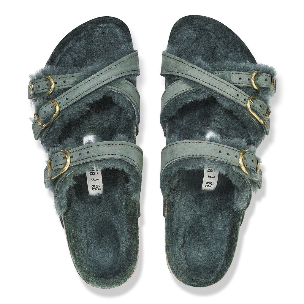 Franca Shearling Nubuck Leather Thyme