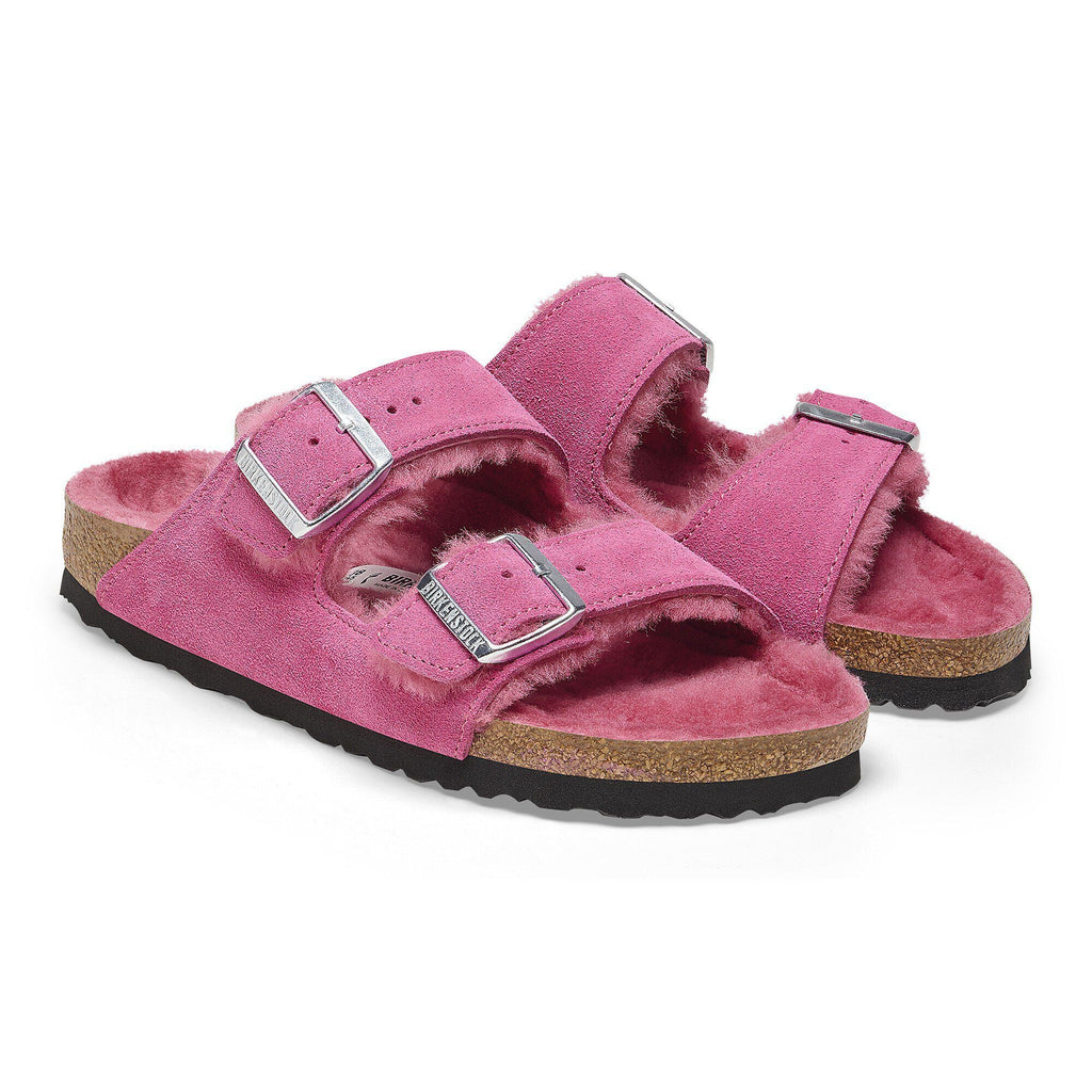 Arizona Shearling Suede Leather-Shearling Fuchsia Tulip