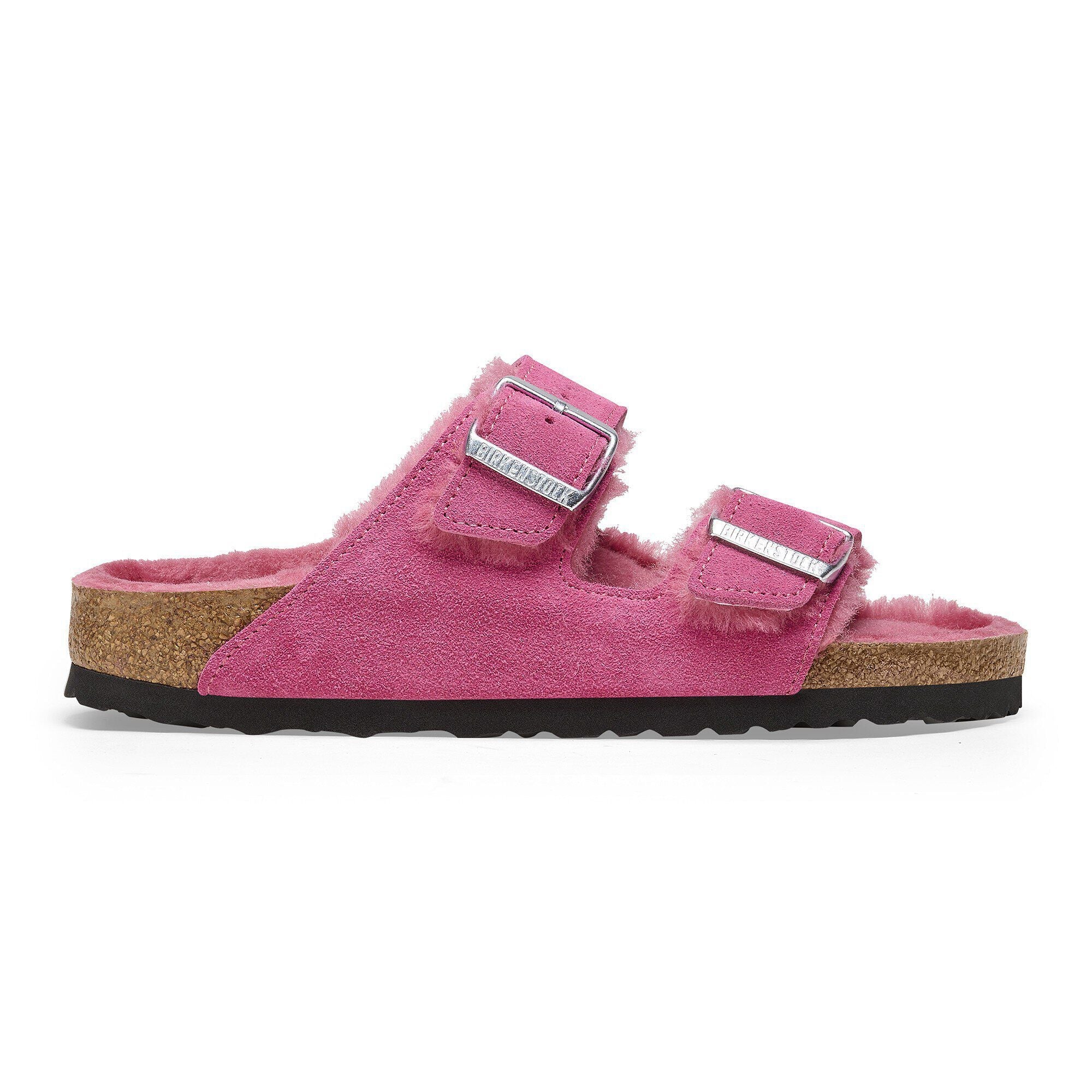 Arizona Shearling Suede Leather-Shearling Fuchsia Tulip