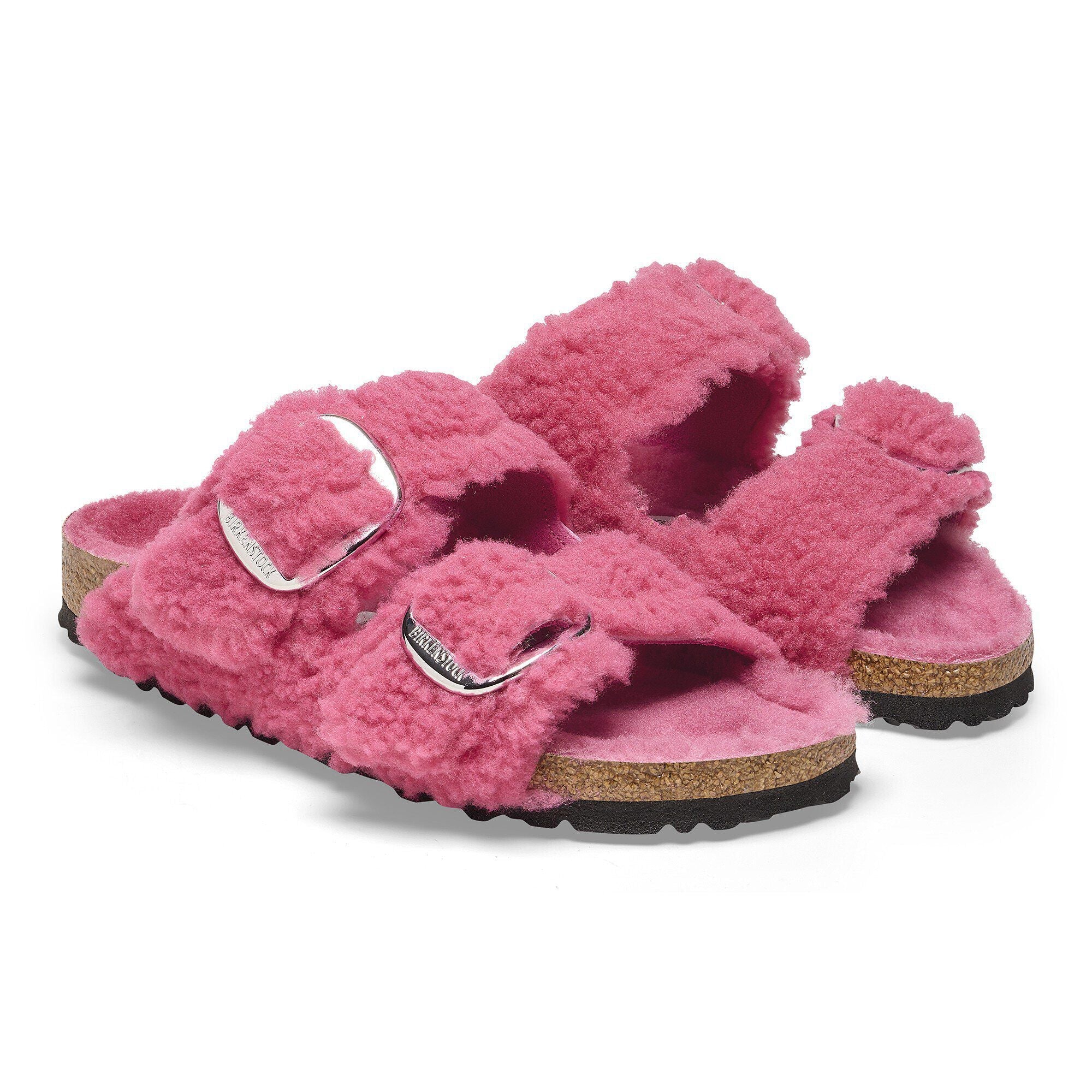 Arizona Big Buckle Shearling Fuchsia Tulip