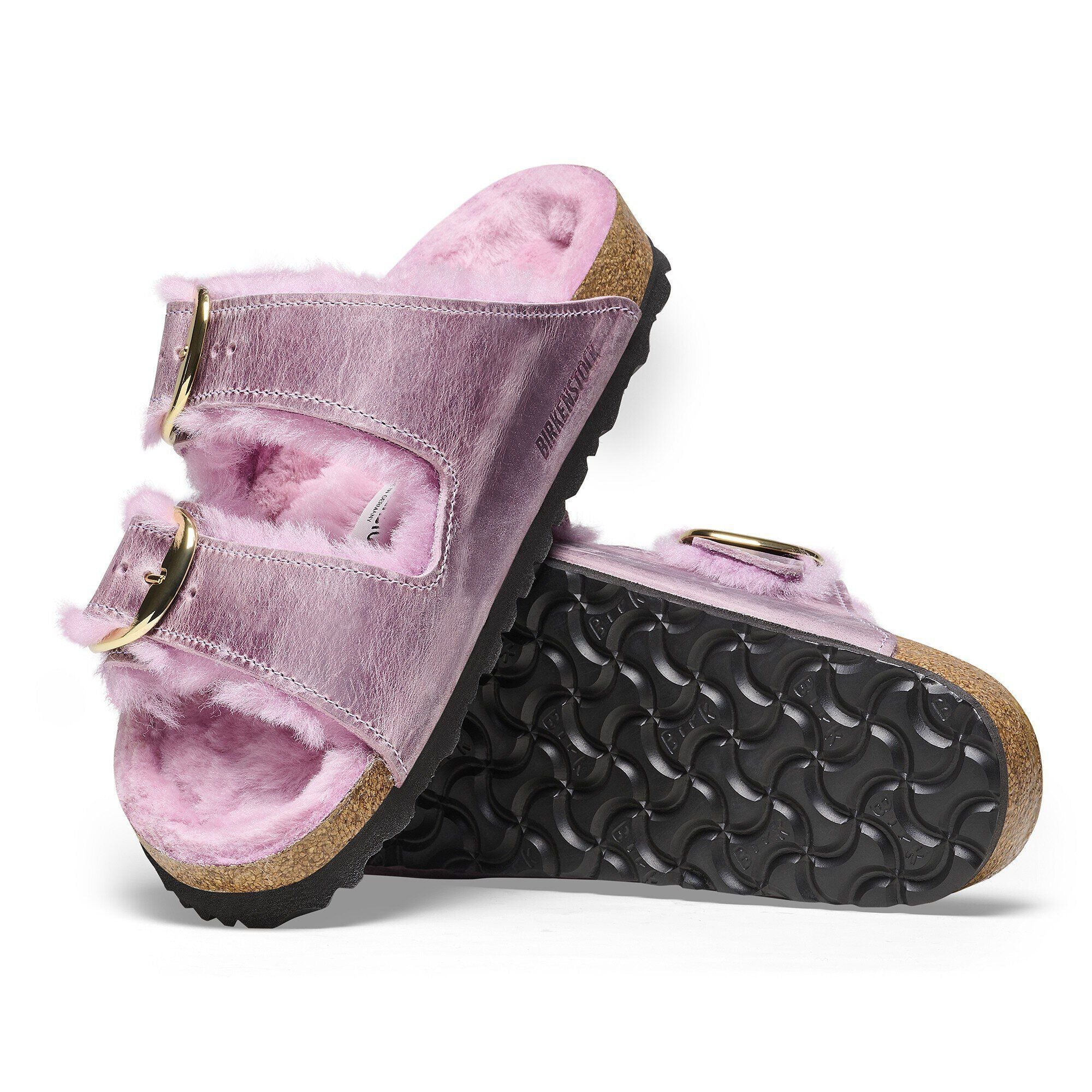 Arizona Big Buckle Shearling Natural Leather Oiled