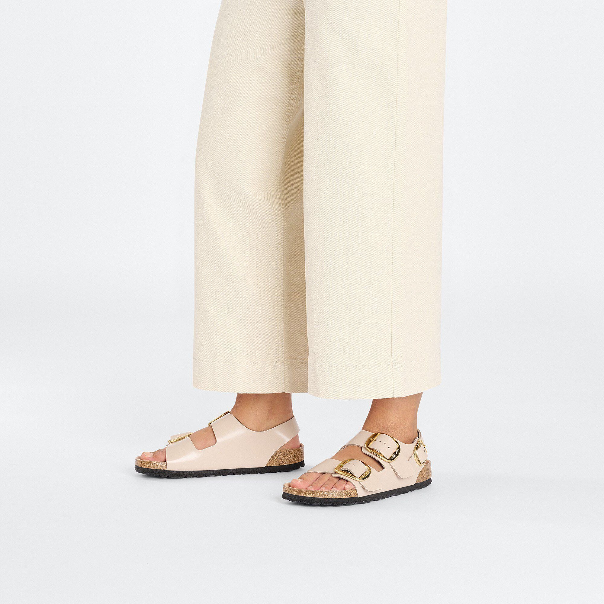Milano Big Buckle Natural Leather Patent
