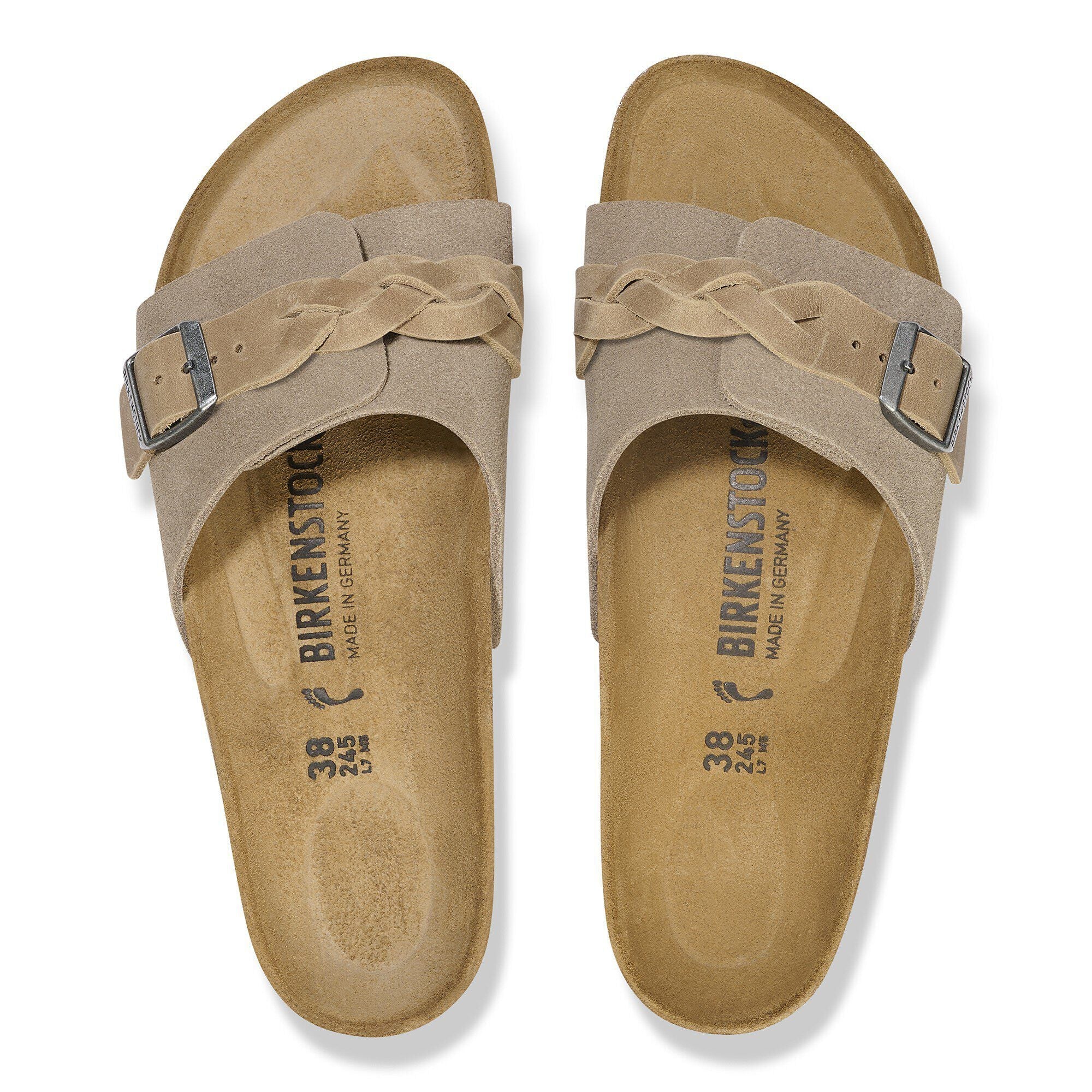Oita Braided Suede Leather Taupe