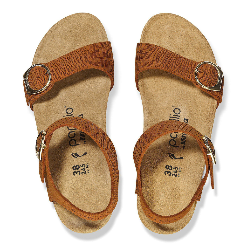 Soley Ring-Buckle Nubuck Leather Embossed
