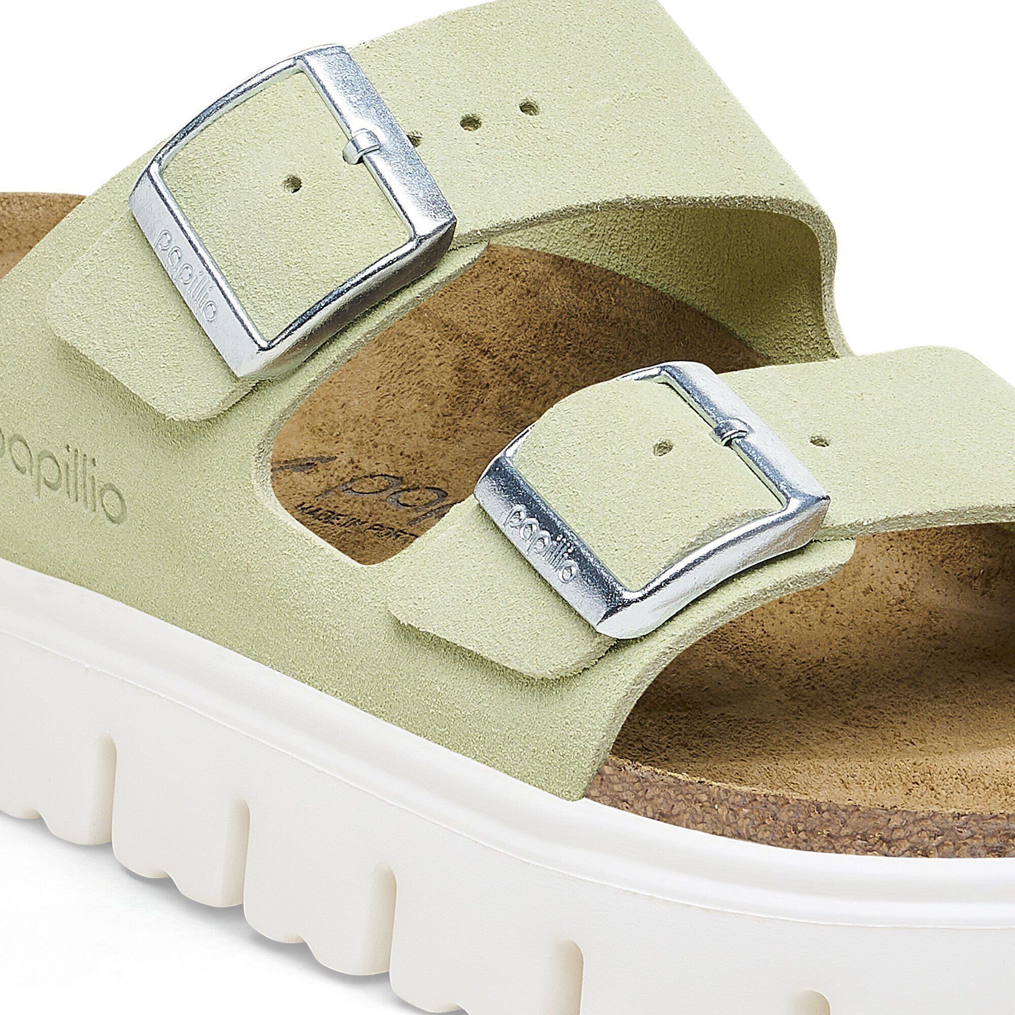 Arizona Chunky Suede Leather Faded Lime