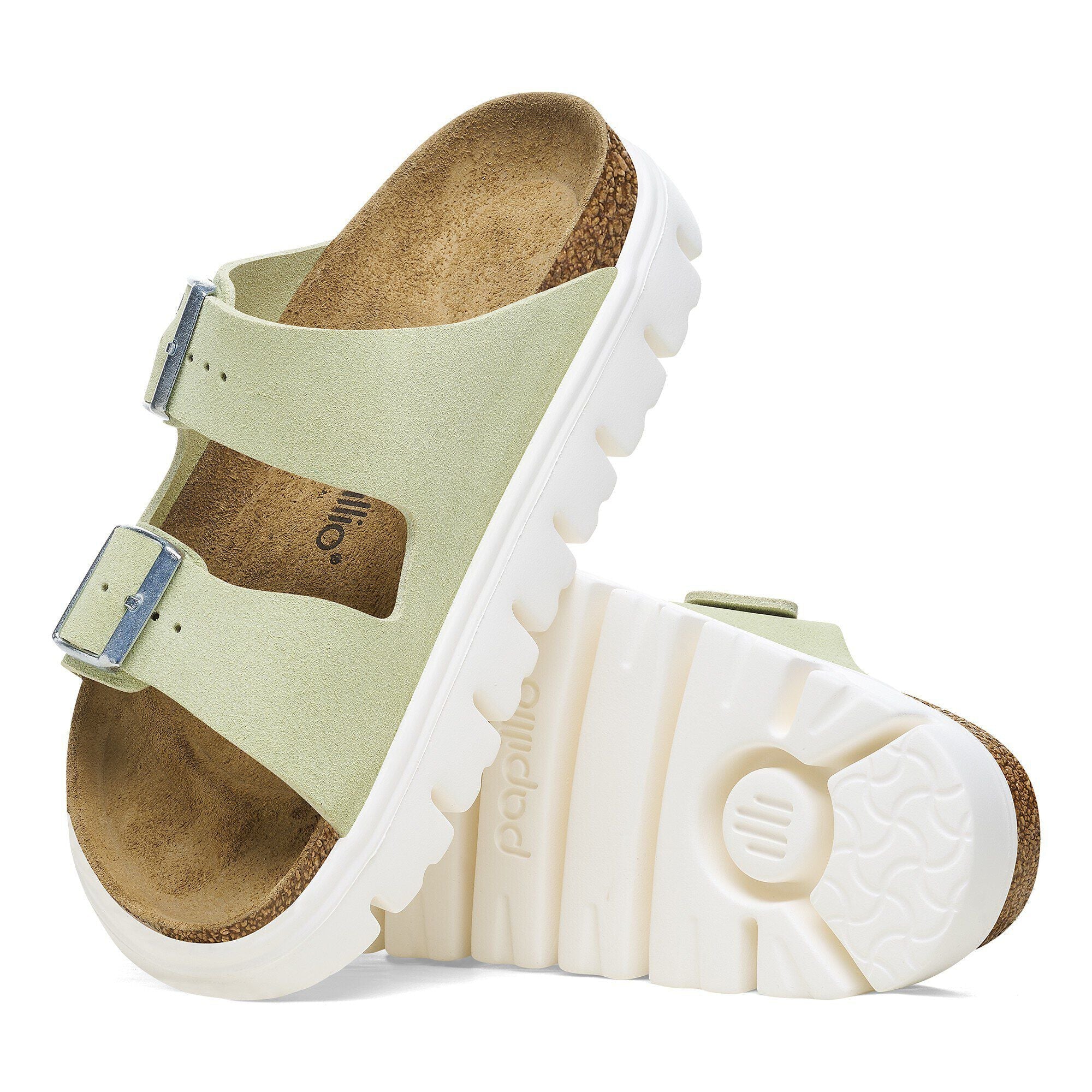 Arizona Chunky Suede Leather Faded Lime