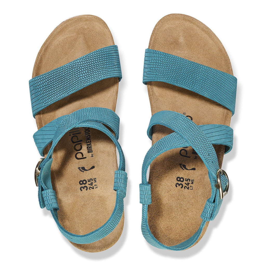 Sibyl Ring-Buckle Nubuck Leather Embossed