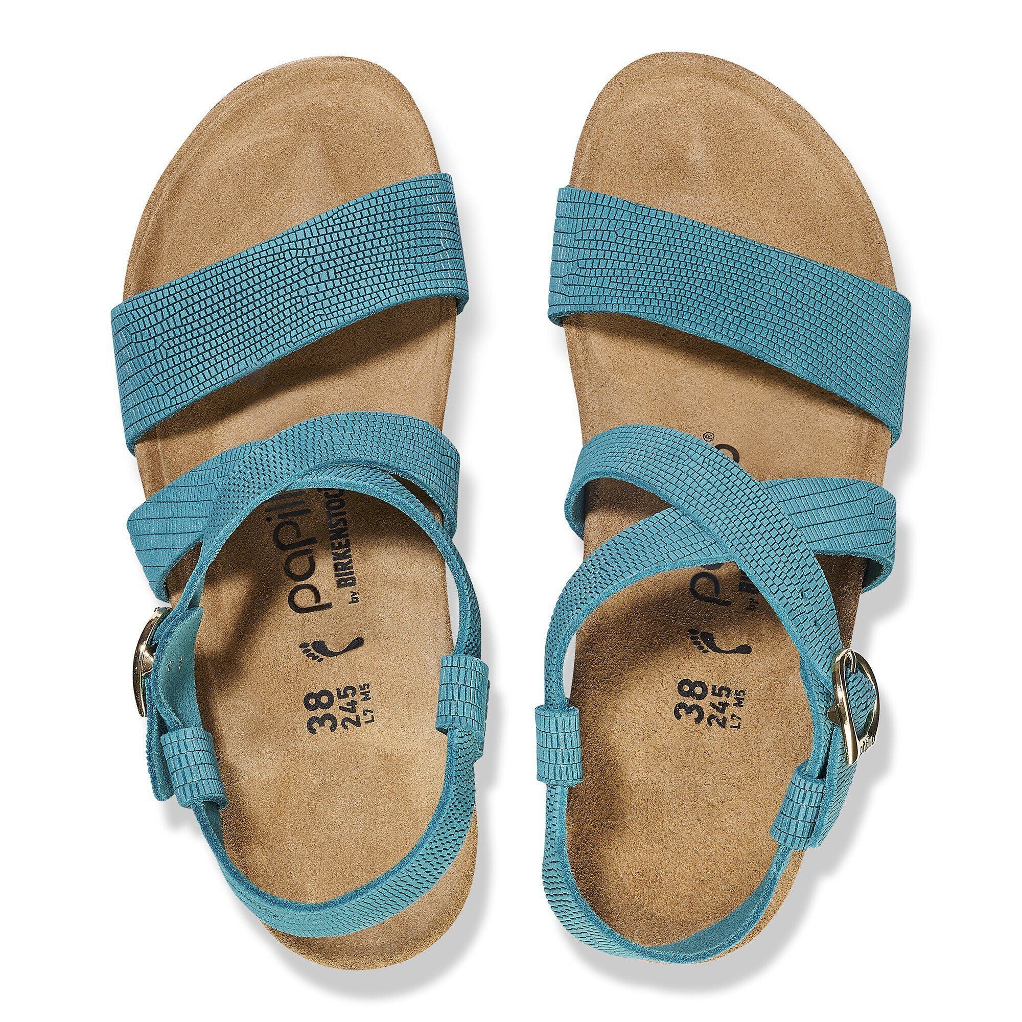 Sibyl Ring-Buckle Nubuck Leather Embossed