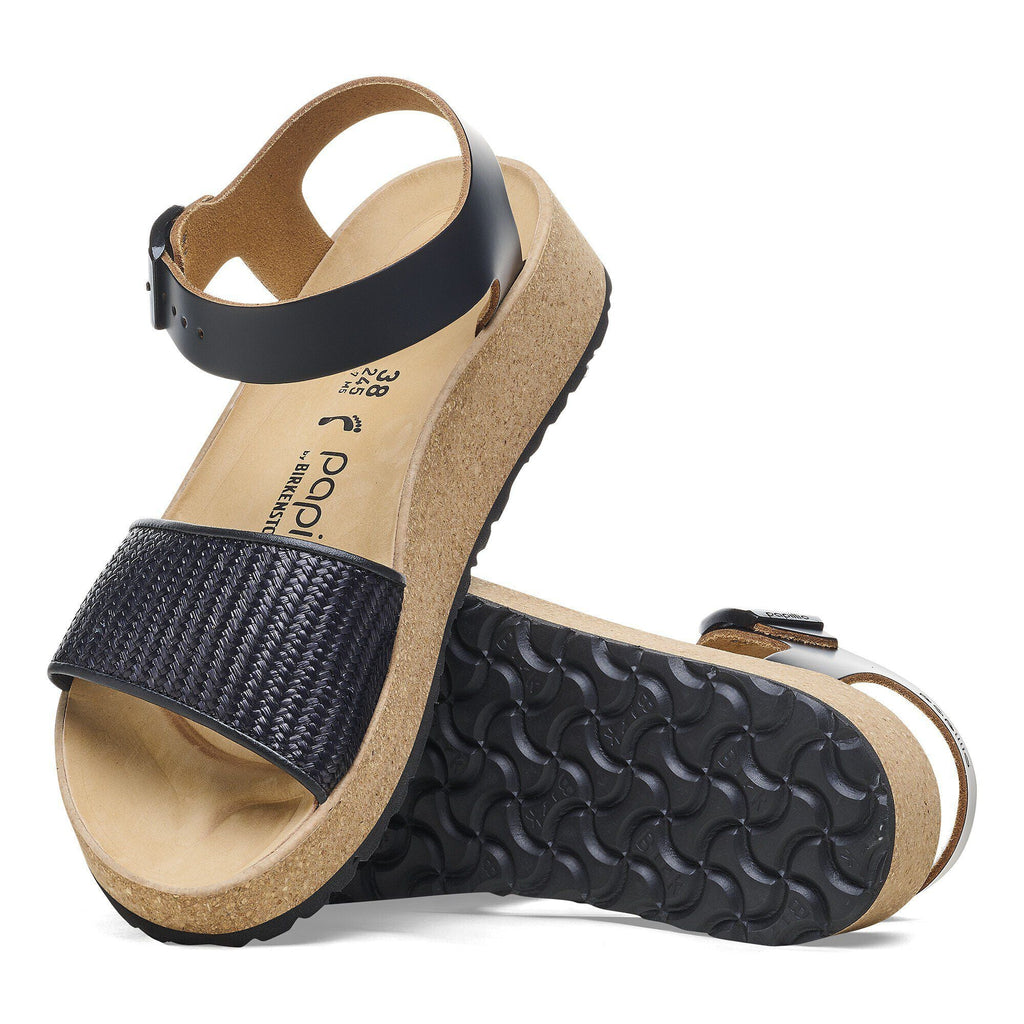 Glenda Natural Leather-Synthetics Black