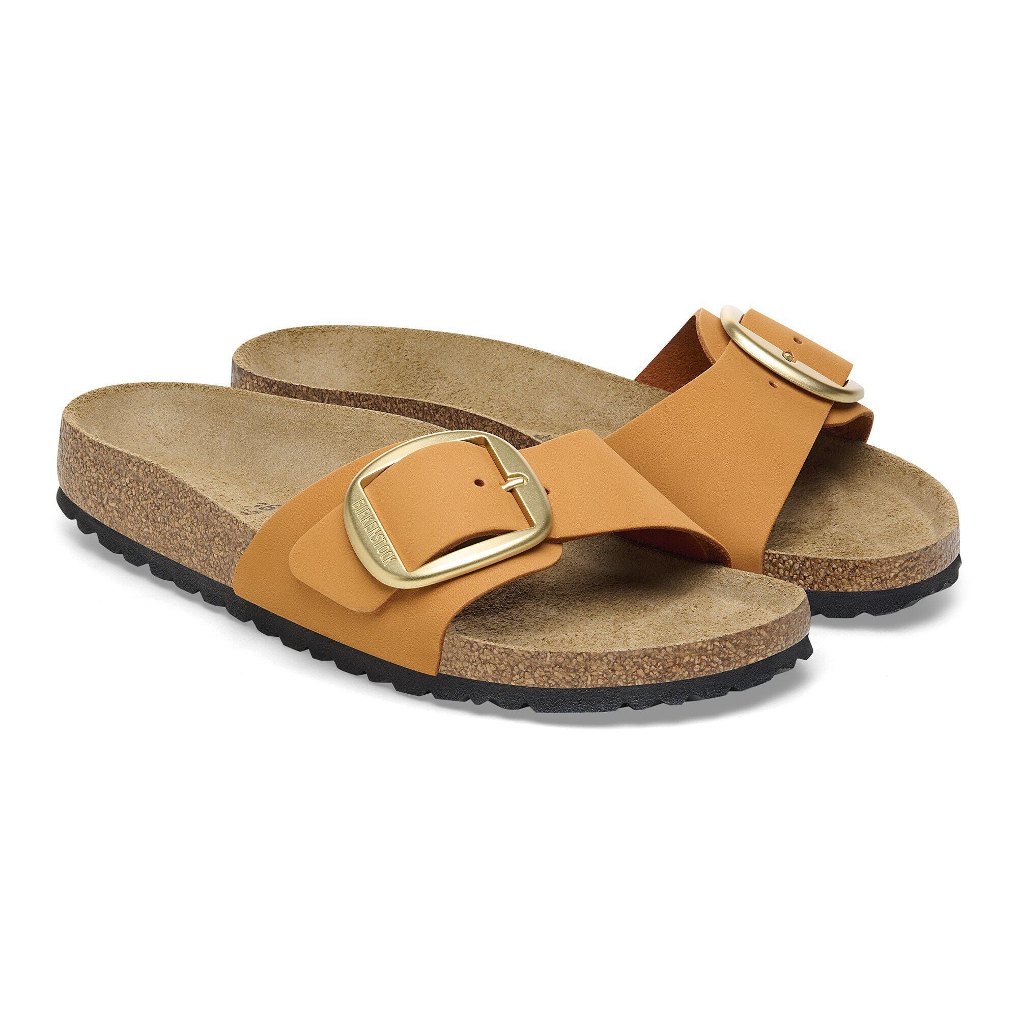 Madrid Big Buckle Nubuck Leather Burnt Orange
