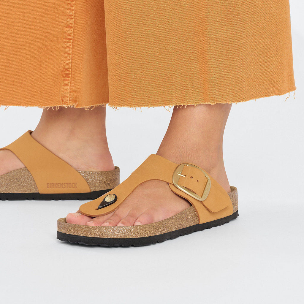 Gizeh Big Buckle Nubuck Leather Burnt Orange