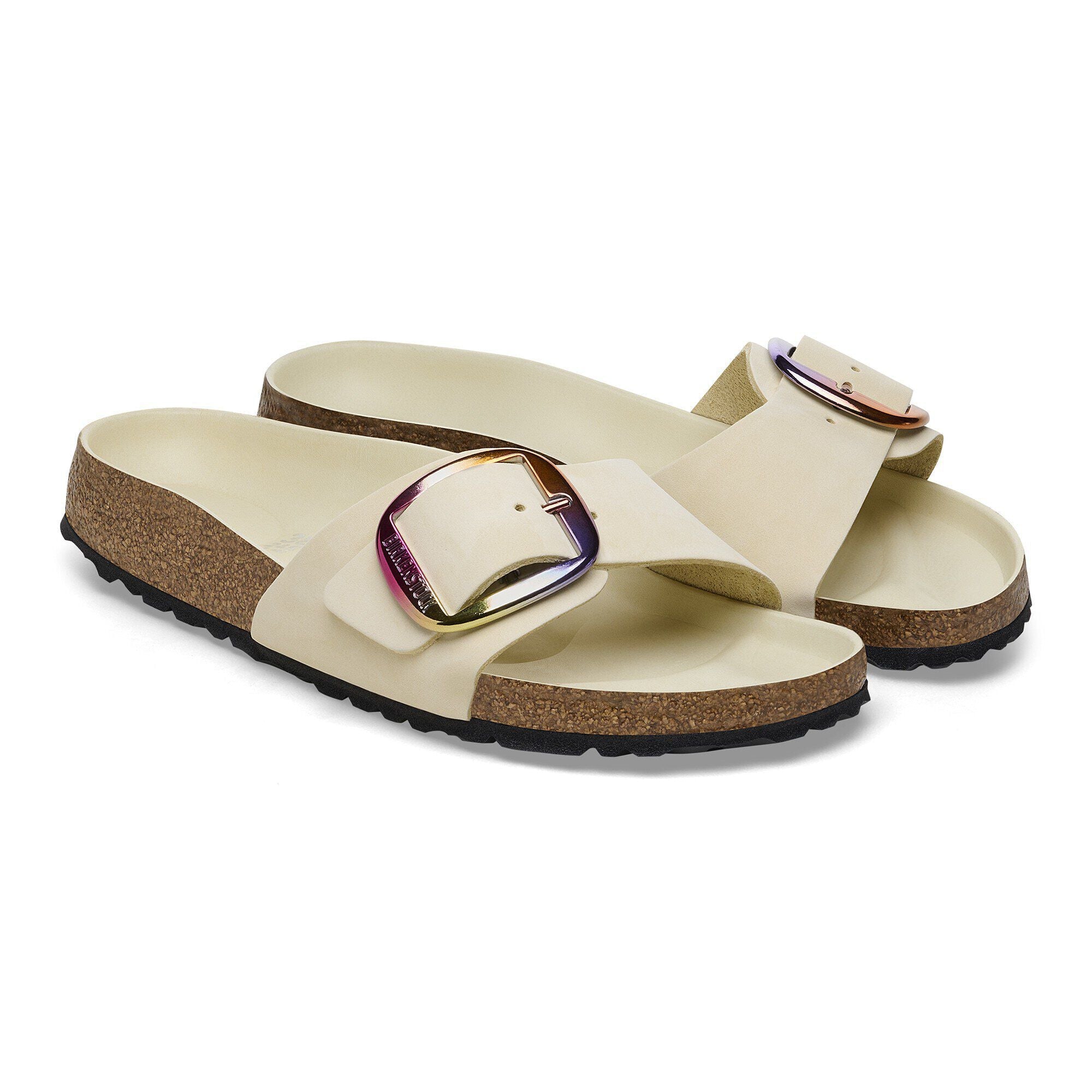 Madrid Big Buckle Natural Leather Nubuck