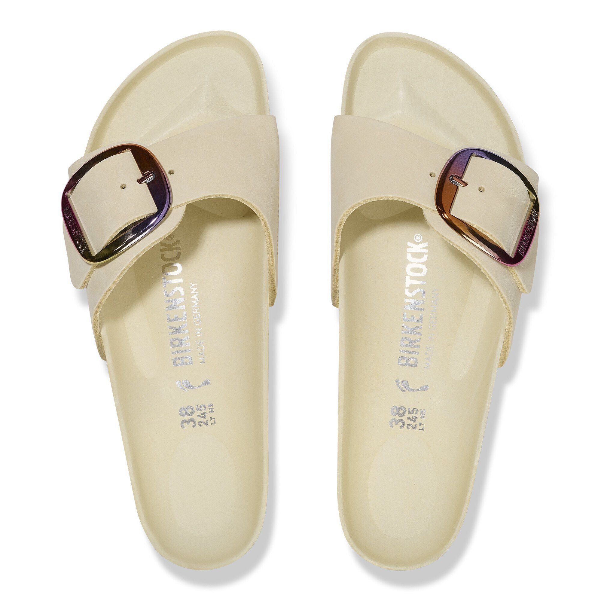 Madrid Big Buckle Natural Leather Nubuck