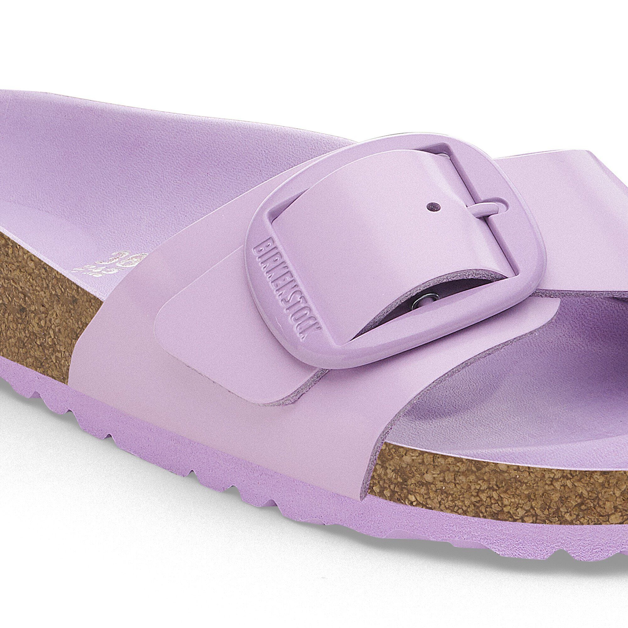 Madrid Big Buckle Natural Leather Patent