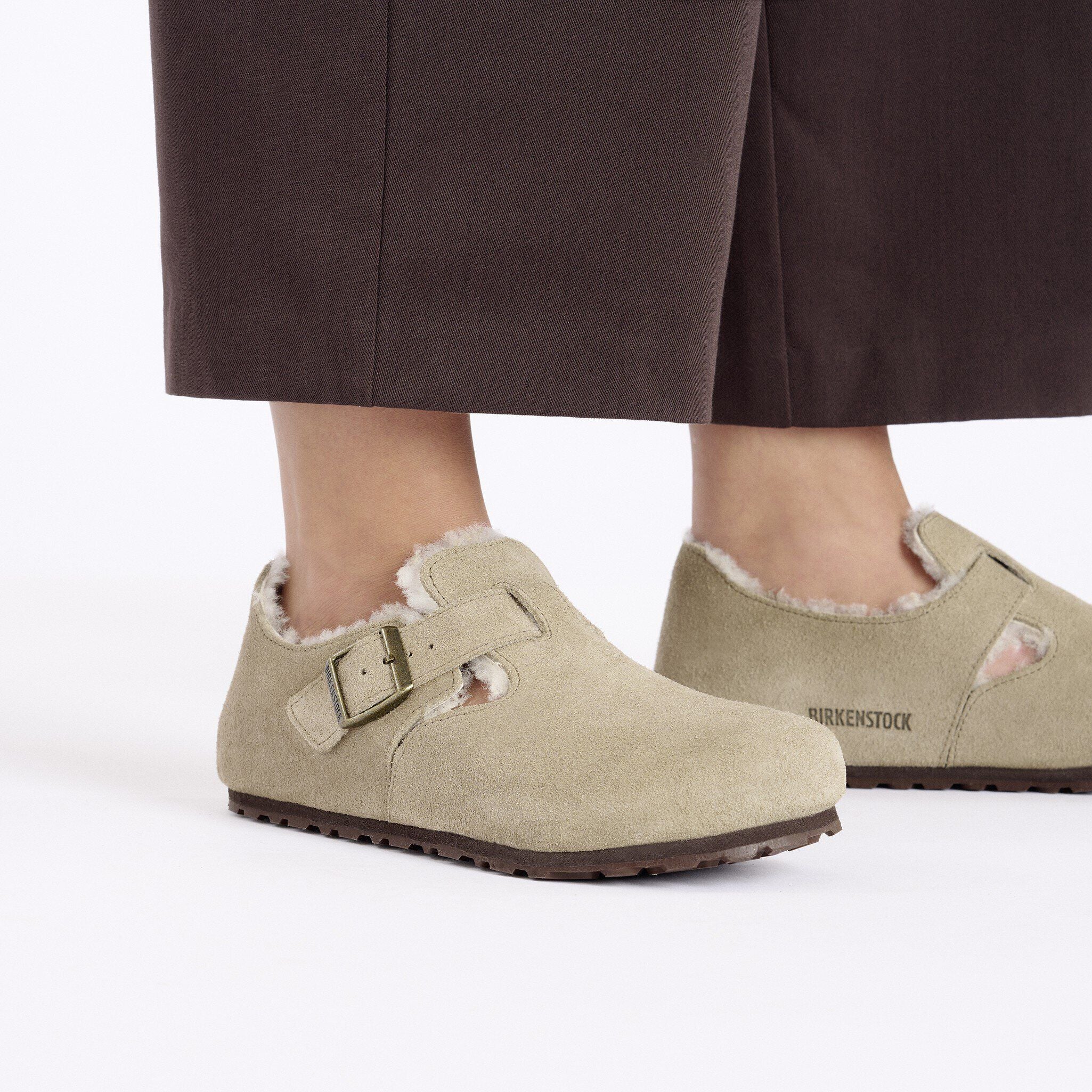London Shearling Suede Leather