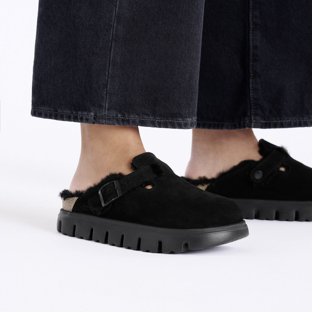Boston PAP Chunky Shearling Suede Leather