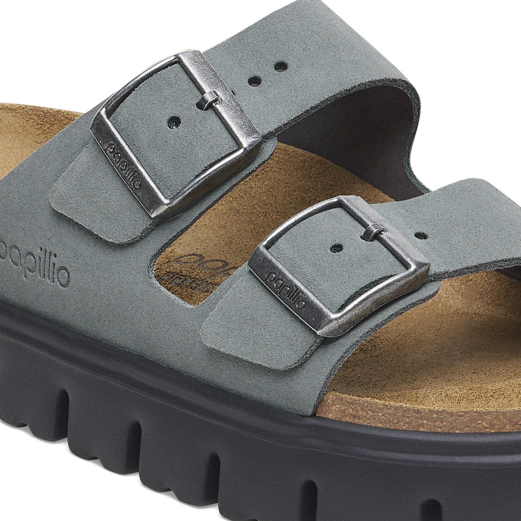 Arizona Chunky Suede Leather Basalt Gray/ Black
