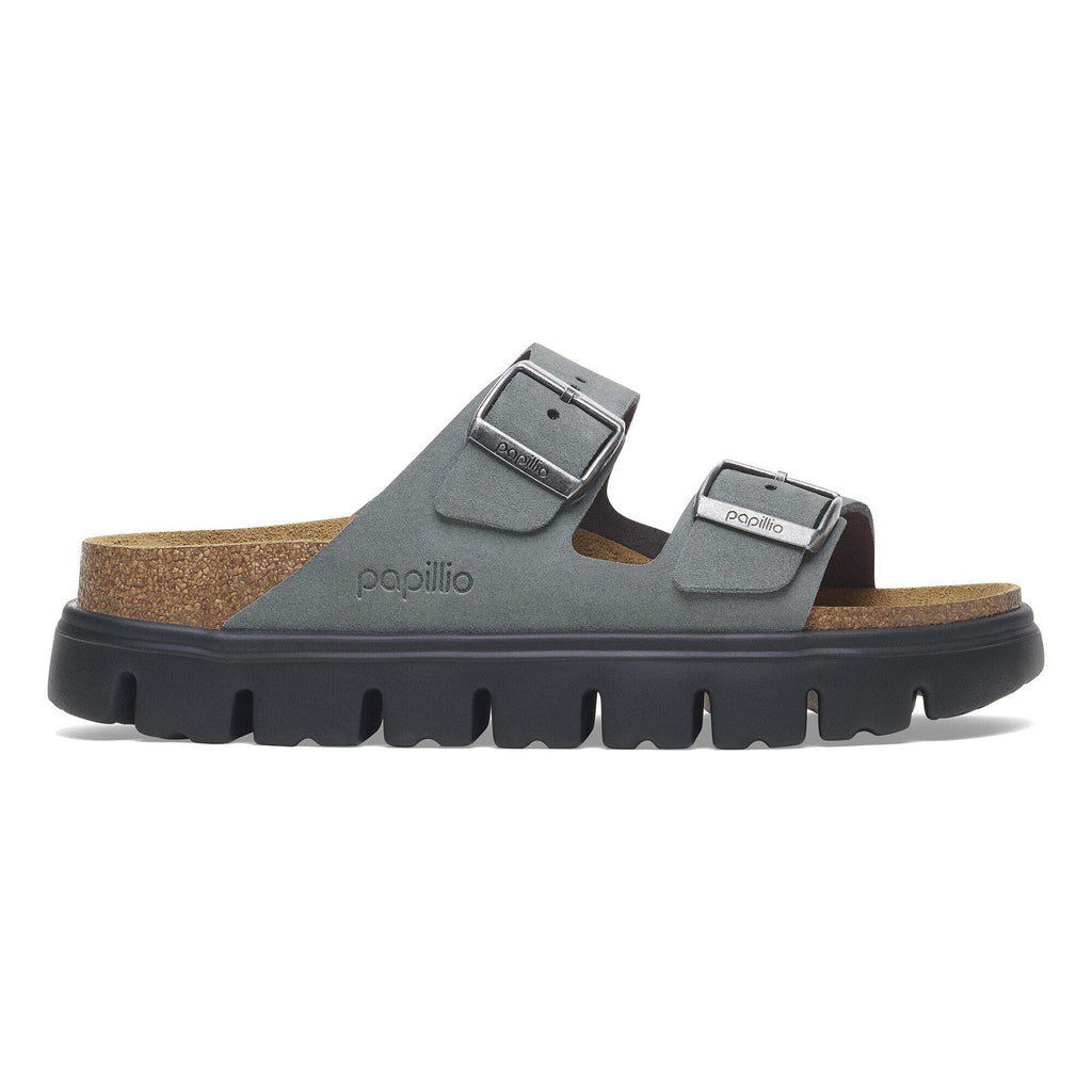 Arizona Chunky Suede Leather Basalt Gray/ Black