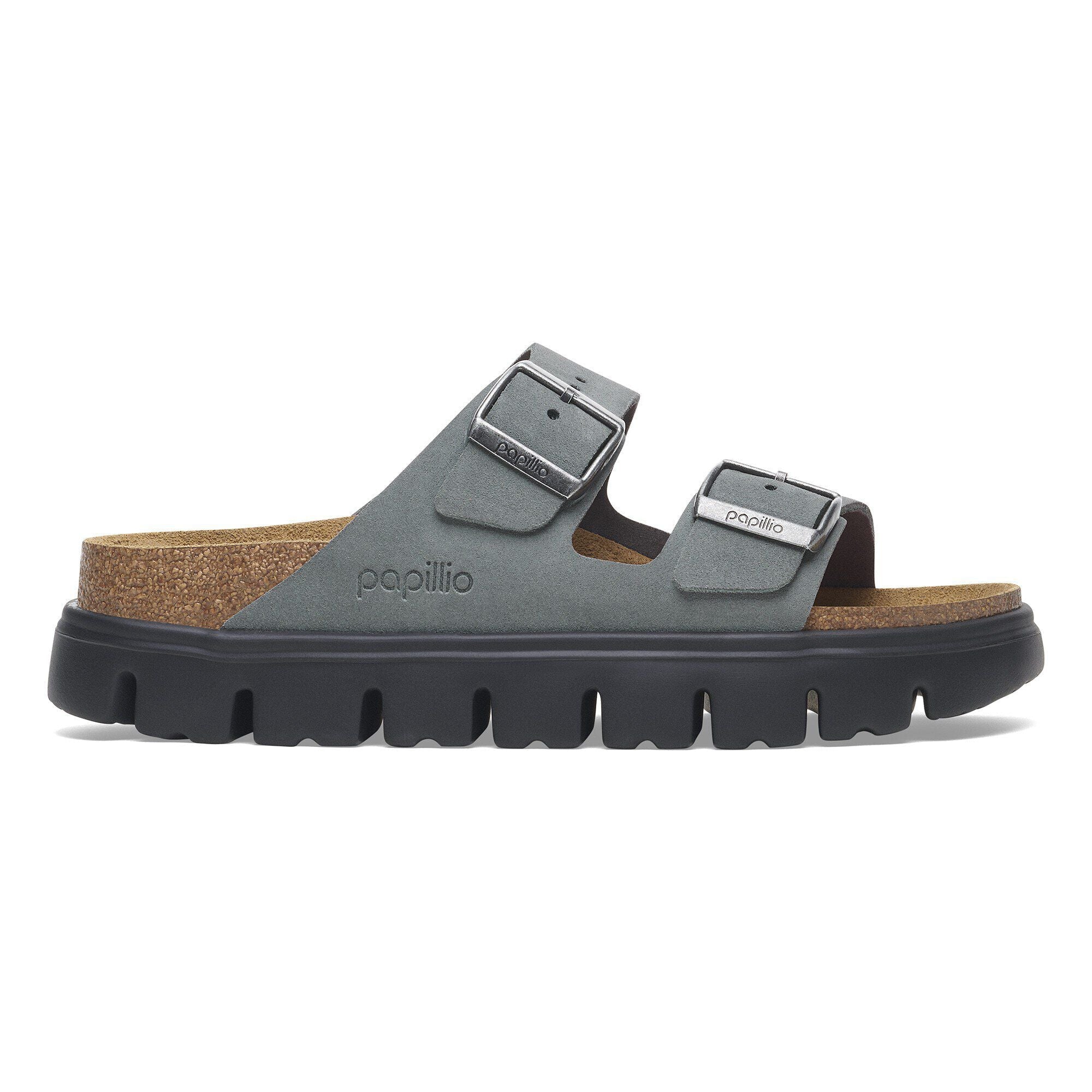 Arizona Chunky Suede Leather Basalt Gray/ Black