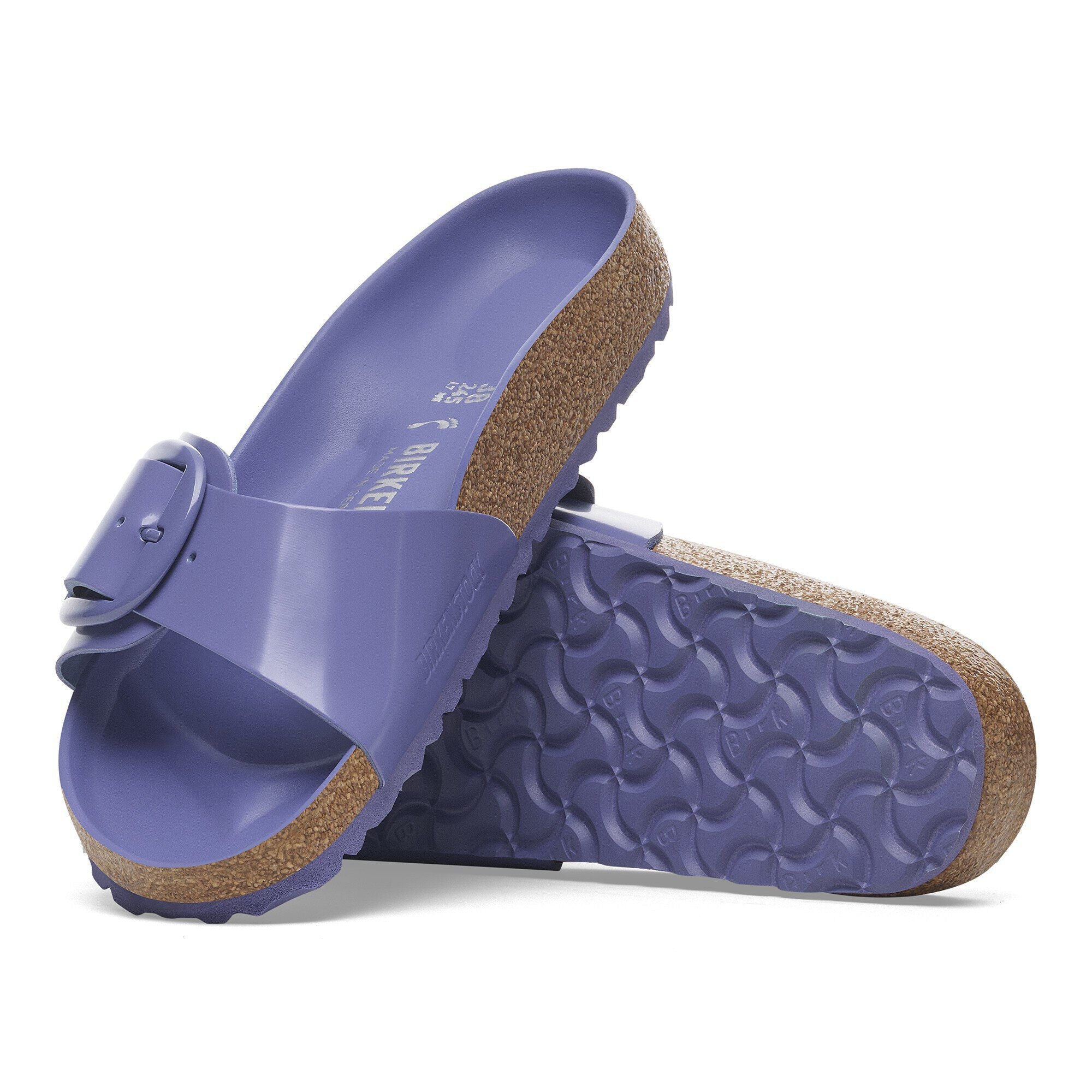 Madrid Big Buckle Natural Leather Patent