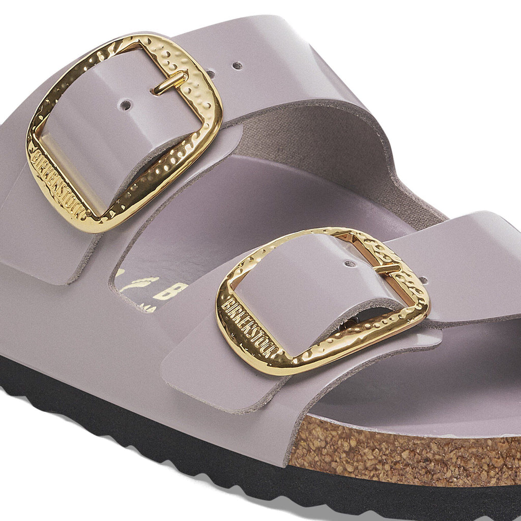 Arizona Hammered Big Buckle Natural Leather Patent High-Shine Faded Purple