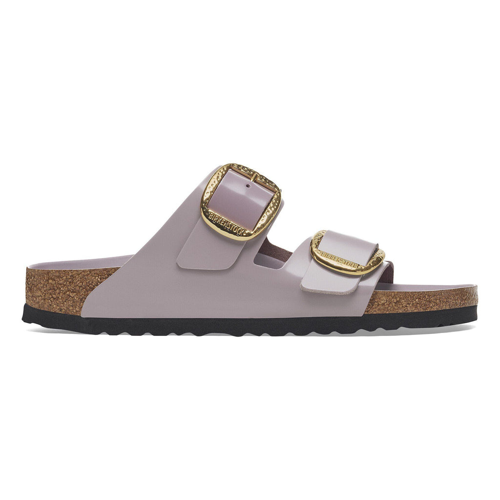 Arizona Hammered Big Buckle Natural Leather Patent High-Shine Faded Purple