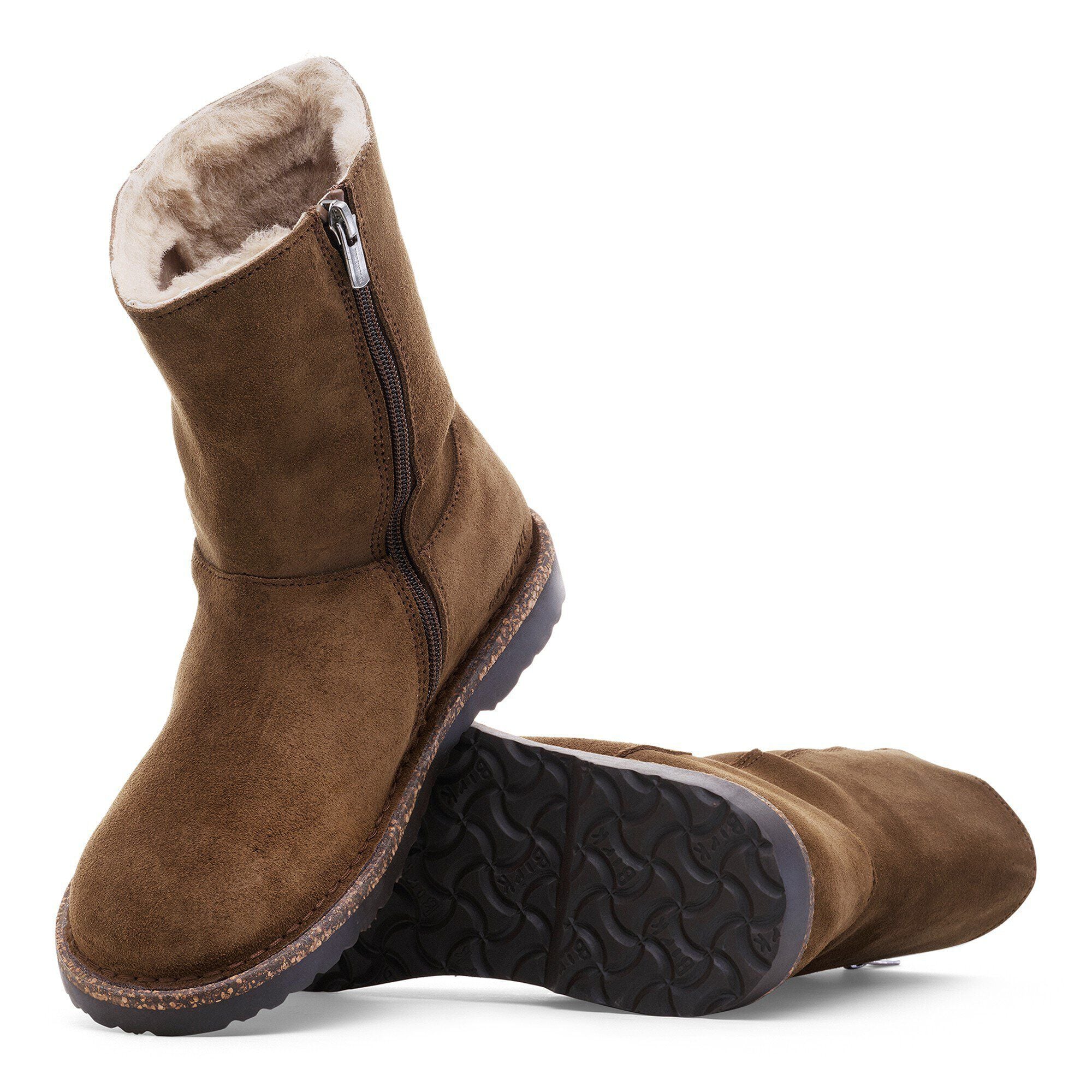 Uppsala Zip Shearling Suede Leather