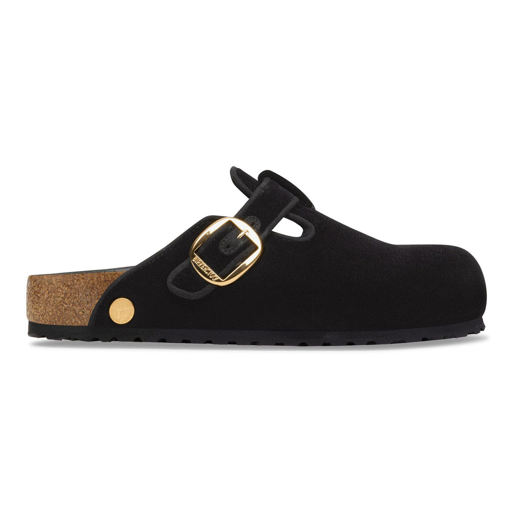 Boston Big Buckle Piping Rivet Logo Textile Velvet Black
