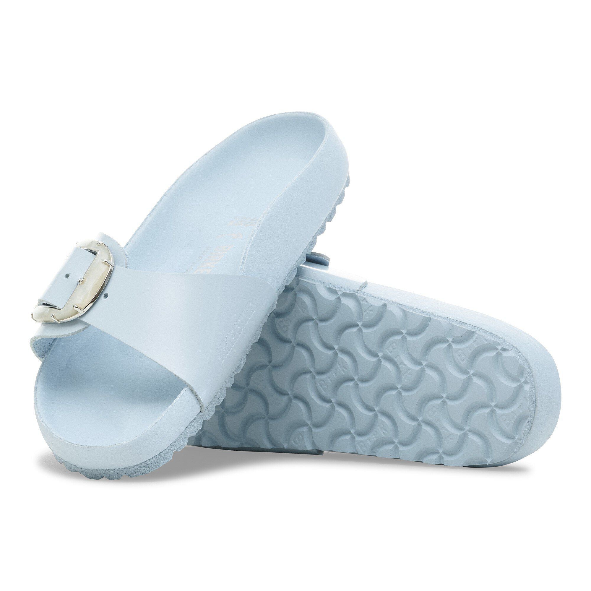 Madrid Big Buckle Pearl Natural Leather Patent